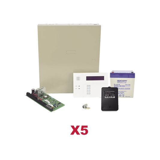 VISTA48KIT5/6160RF Kit de 5 Paneles VISTA48 con Batería y Transformador