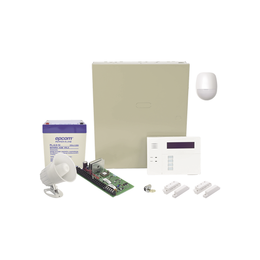 VISTA48WIRES/6160RF Sistema de Alarma Cableado con Sensores de Movimiento, Contactos de Puerta o Ventana y Sirena