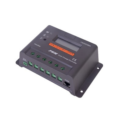 VS-2024-BN - Controlador Solar de Carga y Descarga PWM 12/24V 20A con Display, Parámetros Configurables