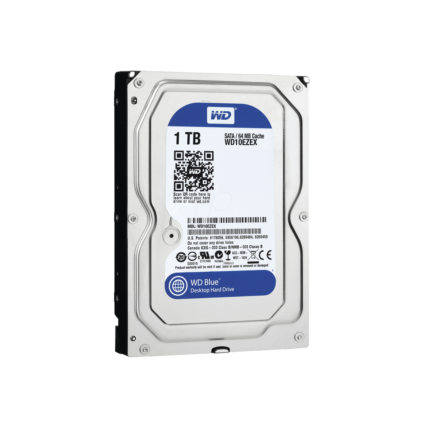 WD10EZEX Disco duro Blue de 1 TB / 7200 RPM / Recomendado para PC / Uso 8-5 / 1 Años de Garantia