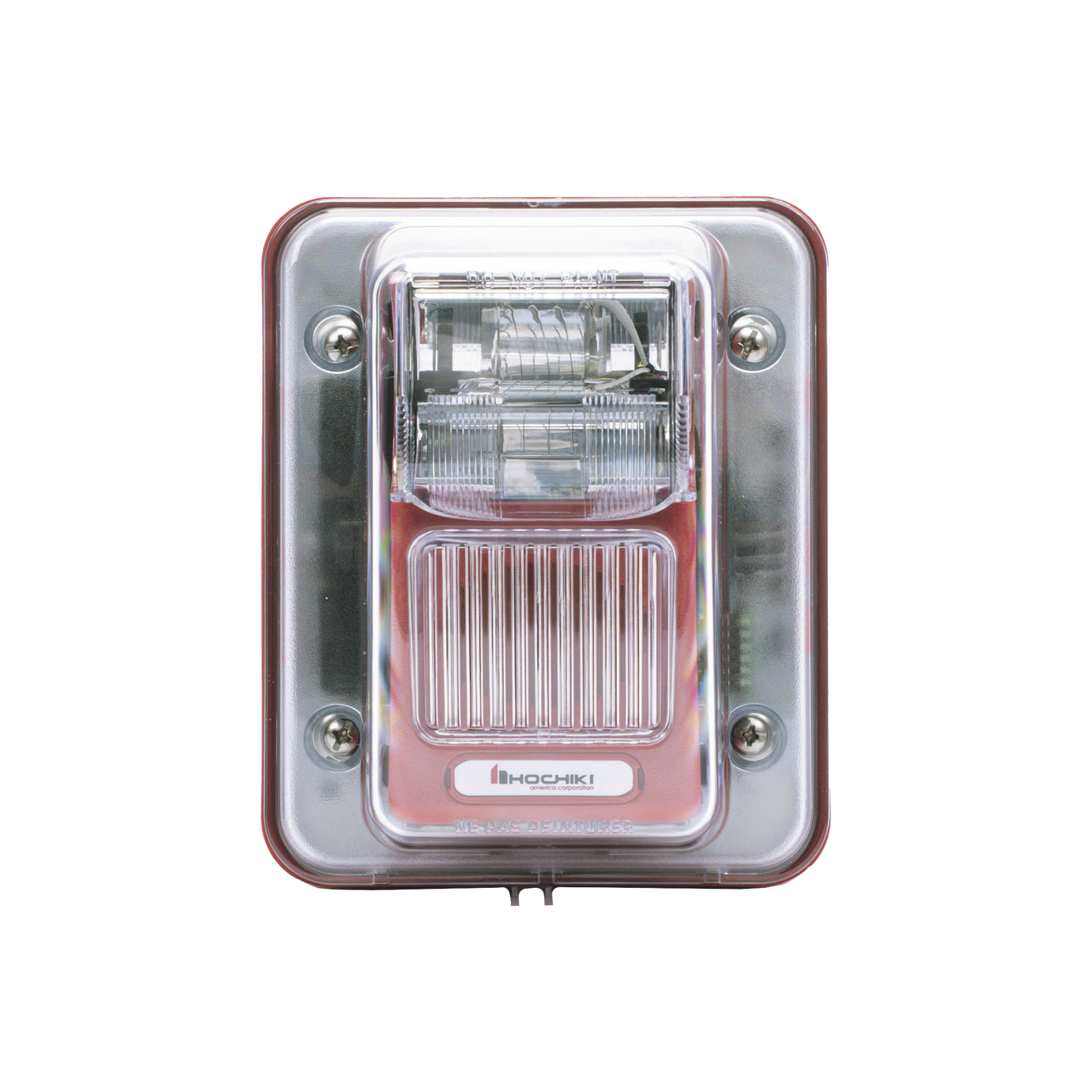 WHEC24-75WR - Sirena Estrobo, Para Intemperie, Montaje en Muro, Color Rojo (0500-05860)