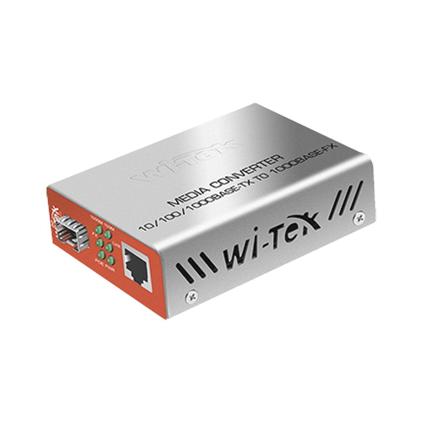 WI-MC-111GP - Convertidos de medios / 1 puerto RJ45 100/1000 Mbps PoE Out 802.3af/at / 1 SFP 1000Mbps / hasta 25 Km