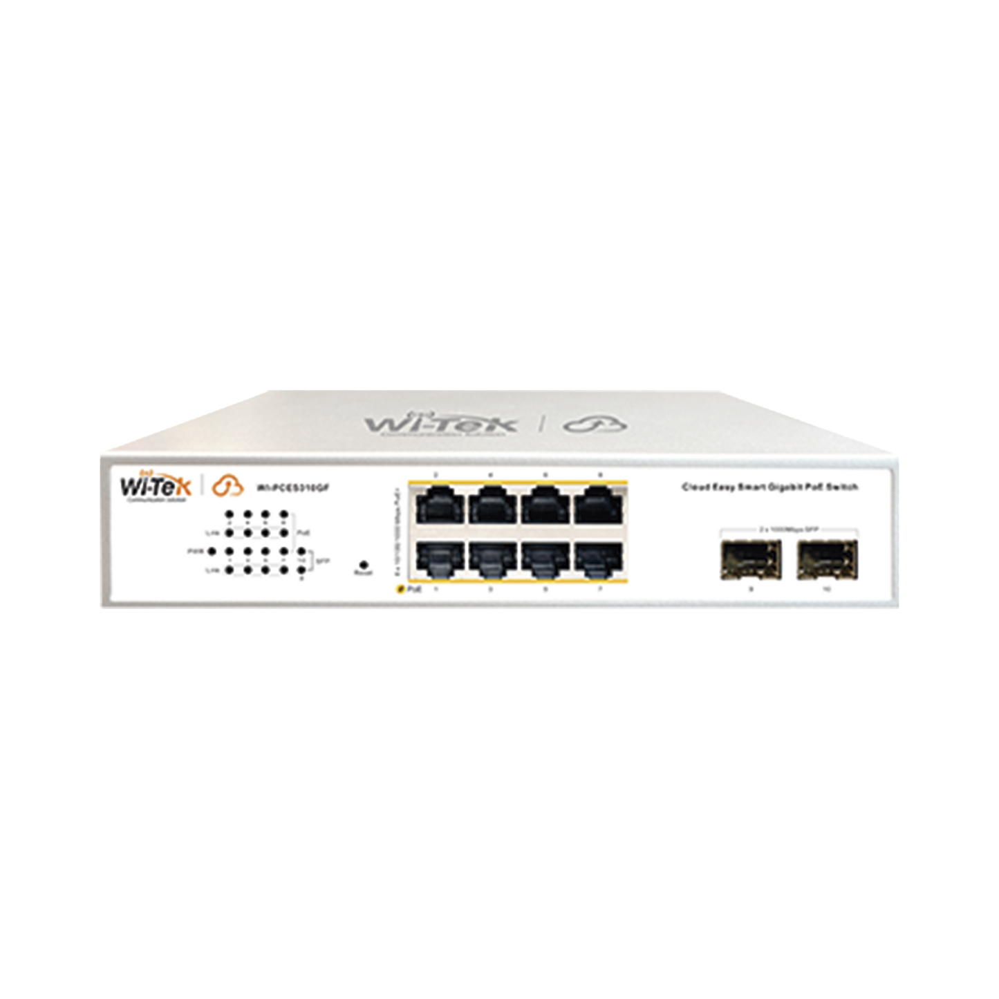 WI-PCES310GF - Switch Administrable PoE / 8 puertos PoE af/at Gigabit / 2 x SFP Gigabit / Administración Cloud Gratuita / Presupuesto 120 W