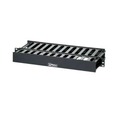 WMPSE Organizador de Cables Horizontal PatchLink, Doble (Frontal y Posterior), Para Rack de 19in, 1UR