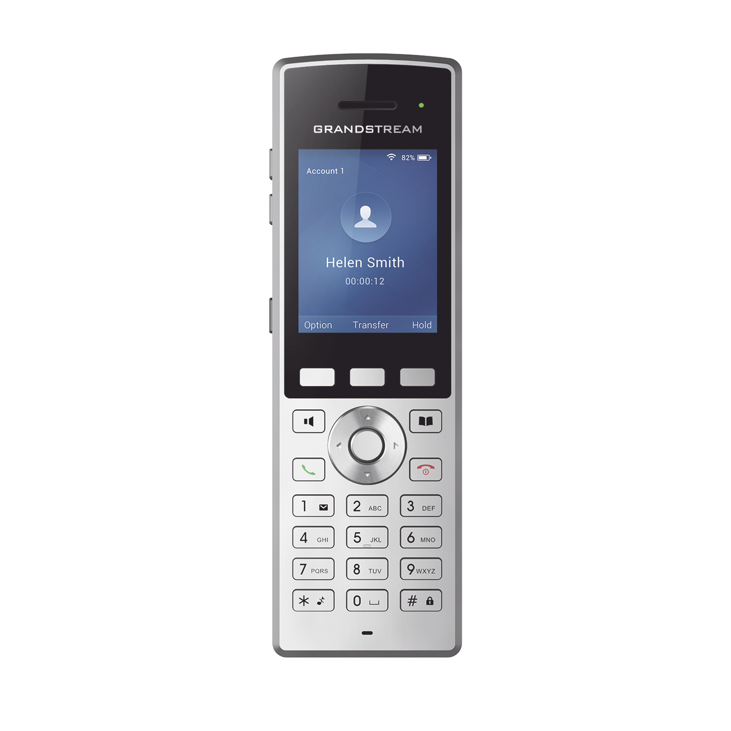 WP822 - Teléfono WiFi portátil empresarial con 2 lineas y cuentas SIP, Bluetooth y botón Push-to-talk