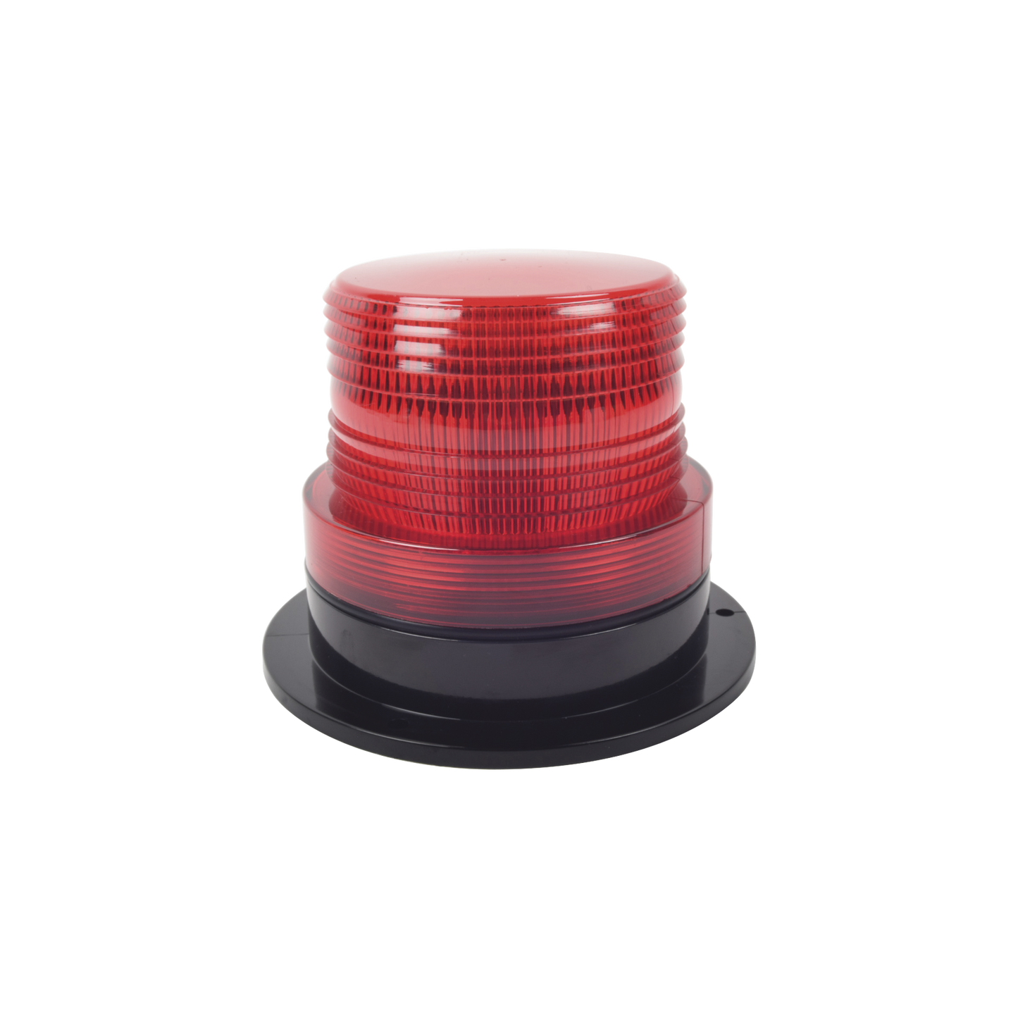 X126-R - Burbuja Brillante de Larga Vida Útil, con 8 LEDs Color Rojo, Domo Rojo, 12Vcd