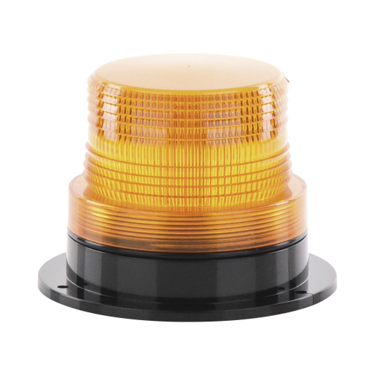 X127A Burbuja Brillante de Larga Vida Útil, con 8 LEDs Color Ambar, Domo Ambar, 110 Vca