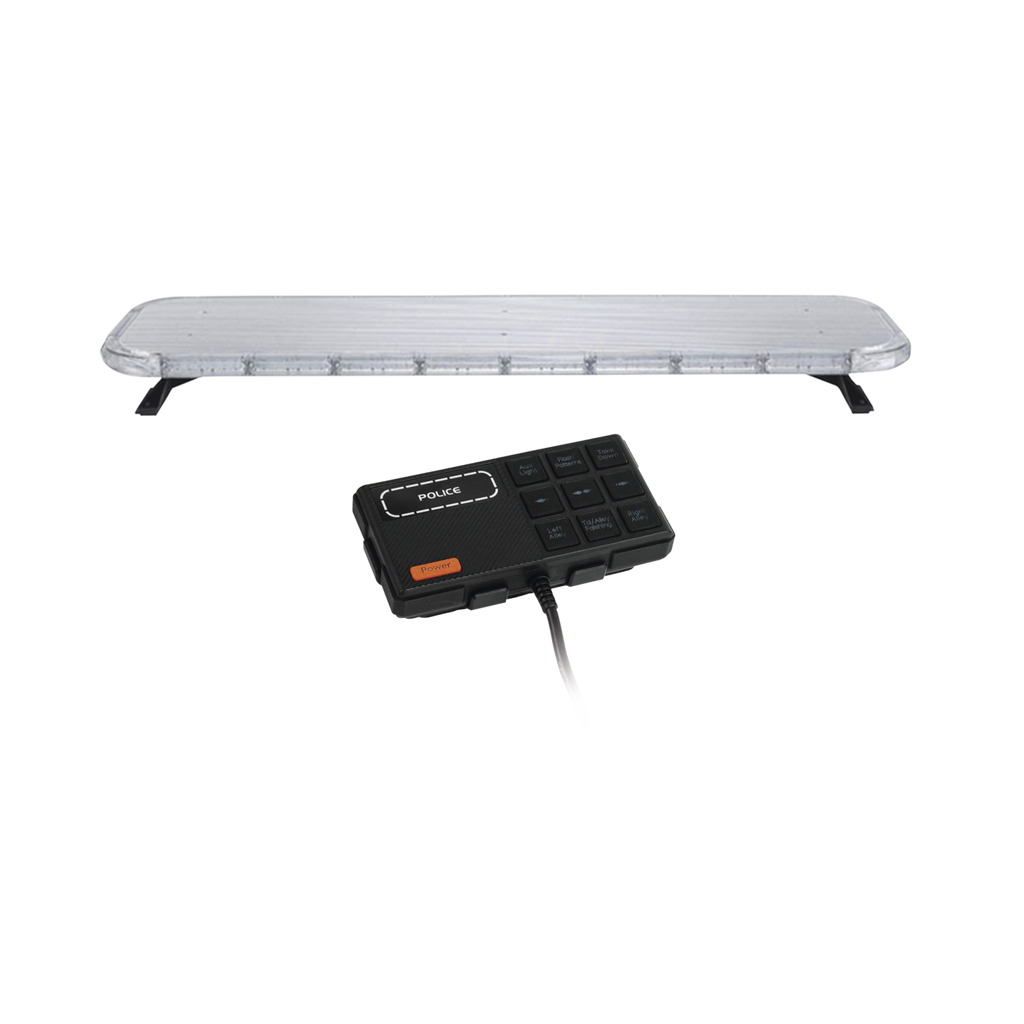 X75RBAS - Barra de luces LED de 46" Rojo/Azul/Ambar , De 132 LEDs, Controlador Incluido, Ideal para Equipar Unidades de Seguridad Publica