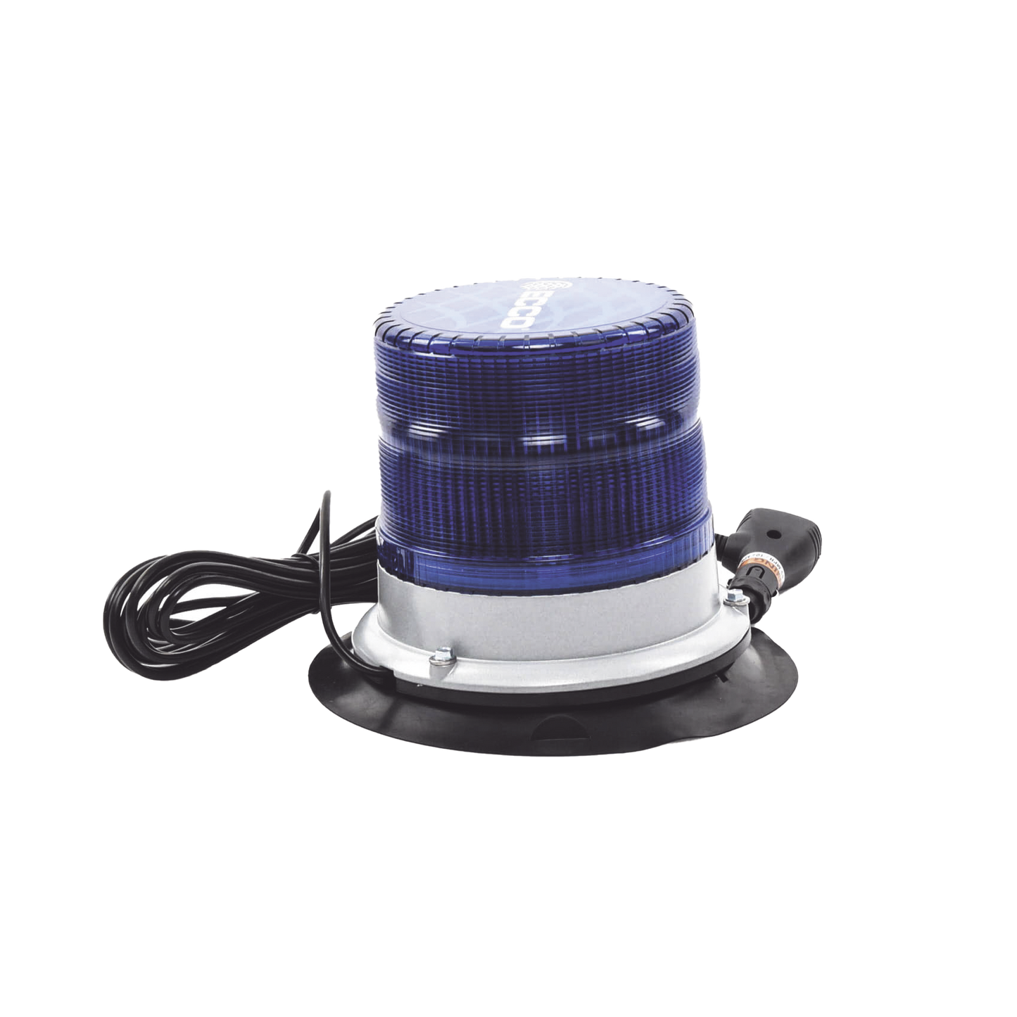 X7960BVM - Baliza led pulso, 12-24vdc, 11 patrones de flash, montaje de imán de vacío, azul