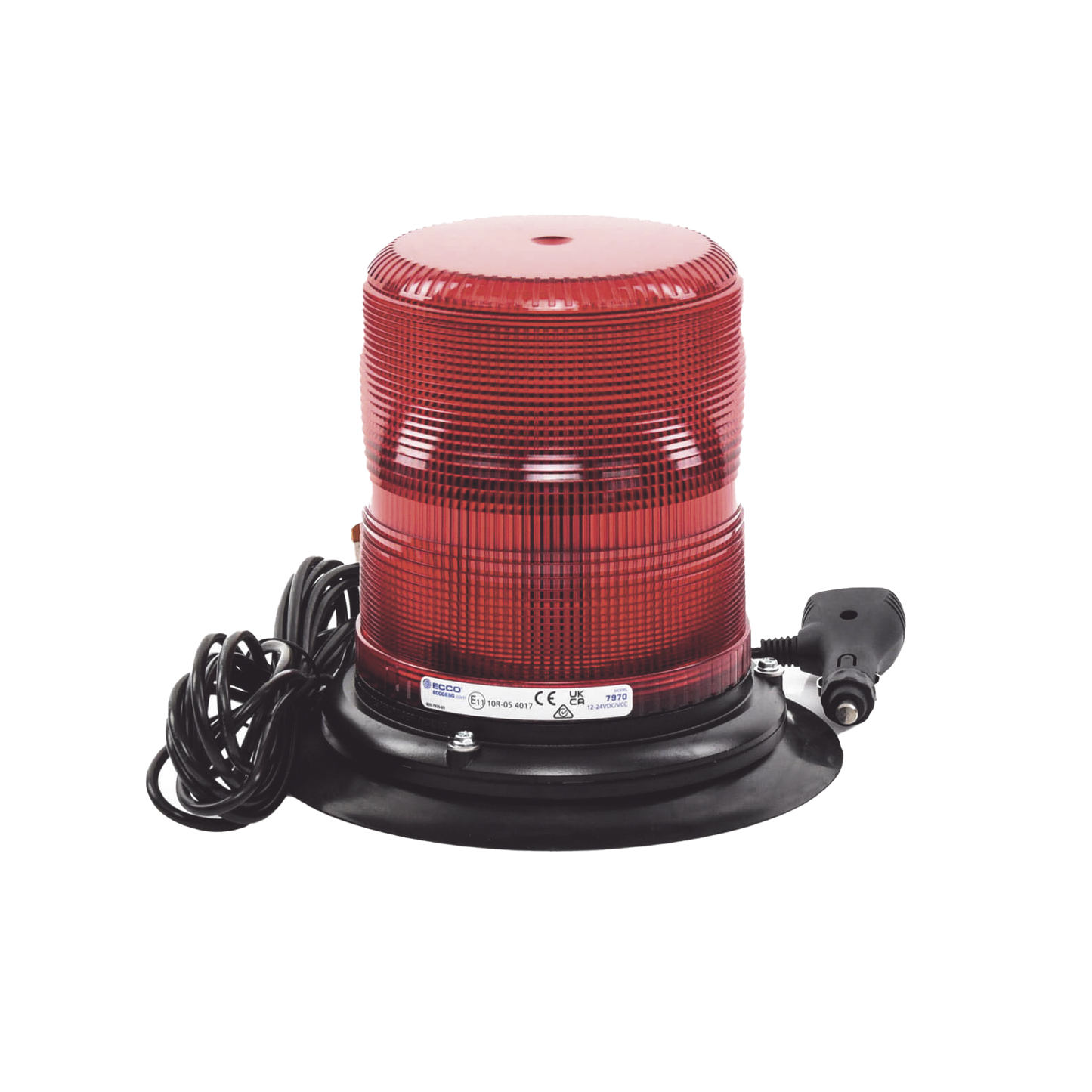 X7970RVM - Baliza LED color rojo con montaje magnético de succión de 7" de altura