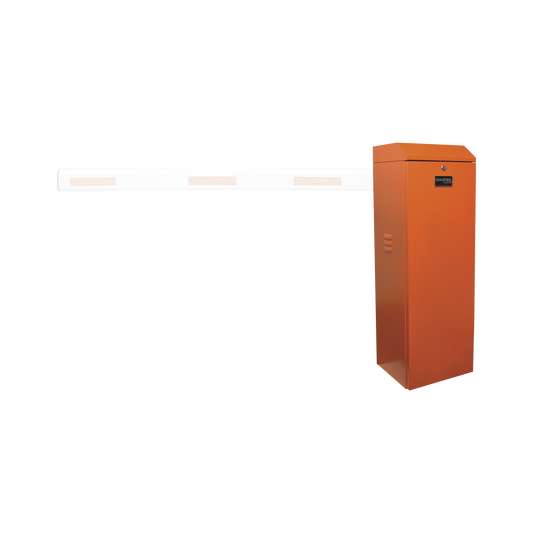 XBF-3000-LN Barrera vehicular izquierda / Soporta brazo de hasta 3 m / Apertura en 1.5 s /Final de carrera ajustable por programación / Movimiento fluido / Diseño elegante color naranja
