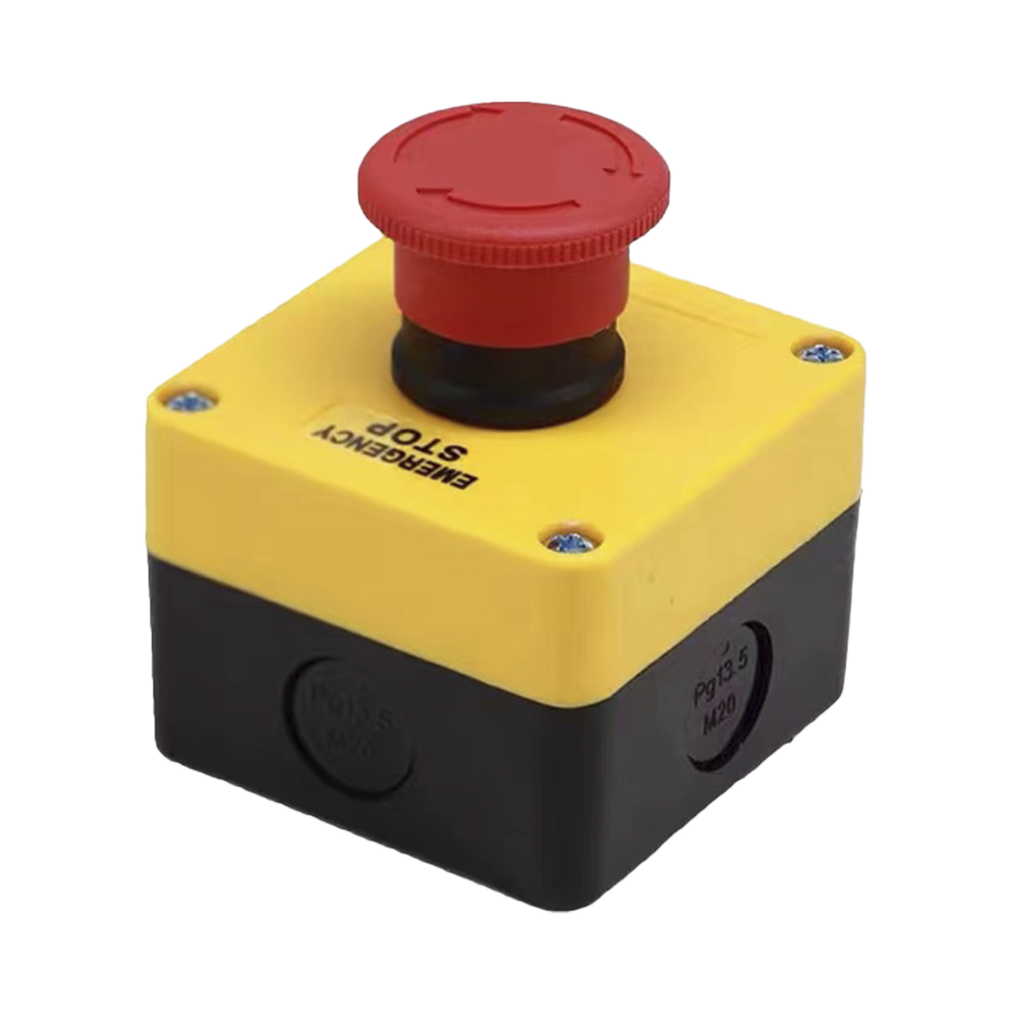 XBS-S-T01 - Botón de Stop Tipo Enclavado / Para Barreras Vehiculares, Operadores Corredizos y Abatibles.
