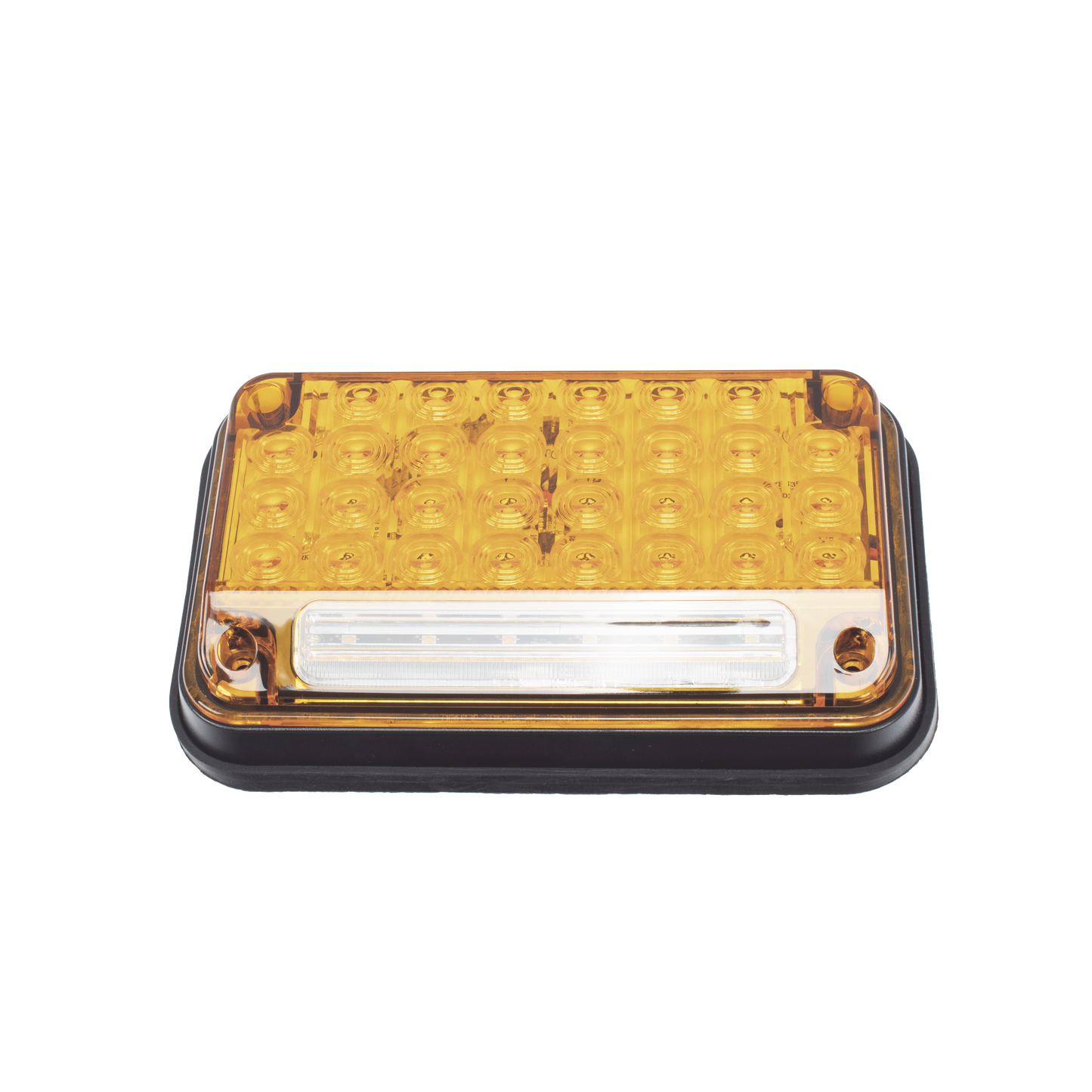 XLTE2335A - Luz de Advertencia de 7X4", Color Ambar, Con Luz de Trabajo, Ideal para Ambulancias