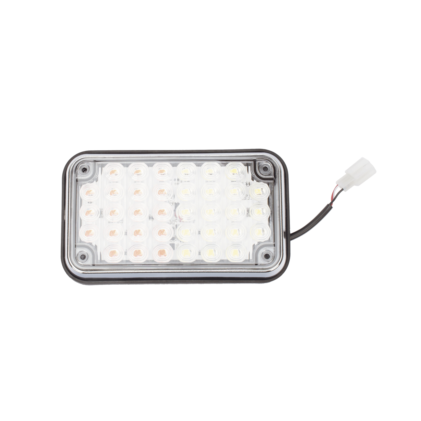 XLTE595RW - Luz de Advertencia de 6X4", Bicolor Rojo/Claro, Ideal para Ambulancias