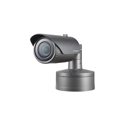 XNO-8020R Cámara IP Tipo Bala 5MP Lente Fijo 3.7 MM IR 30M H.265, H.264, WDR 120DB, HLC, Doble SD CARD 12VDC/24VAC, POE, IP67, IK10, Conteo de Personas