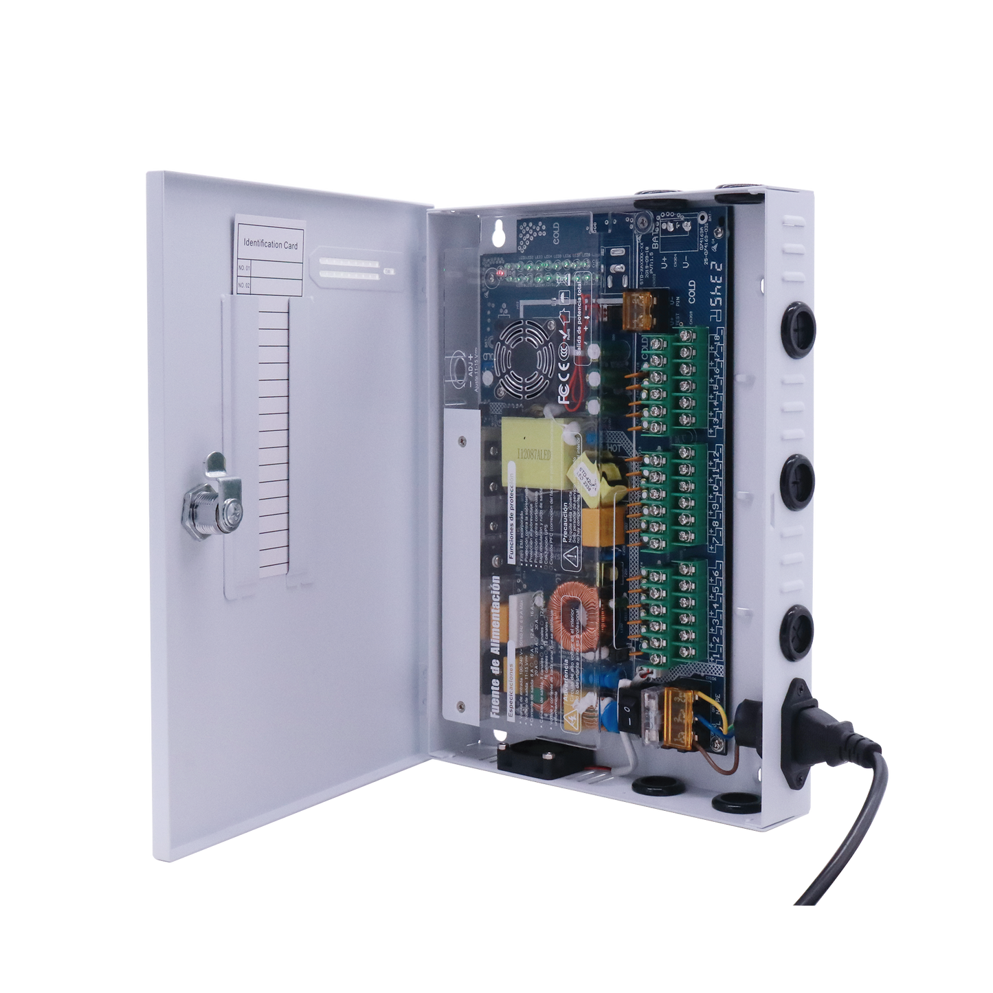 XP18DC20HD - Fuente PREMIUM / 11-15 V / 18 canales / 20 A / Alta tecnología en seguridad / Doble ventilador / Hasta 1.8 Amperes por Salida / Filtro de ruido por canal / Diseño de alta gama.