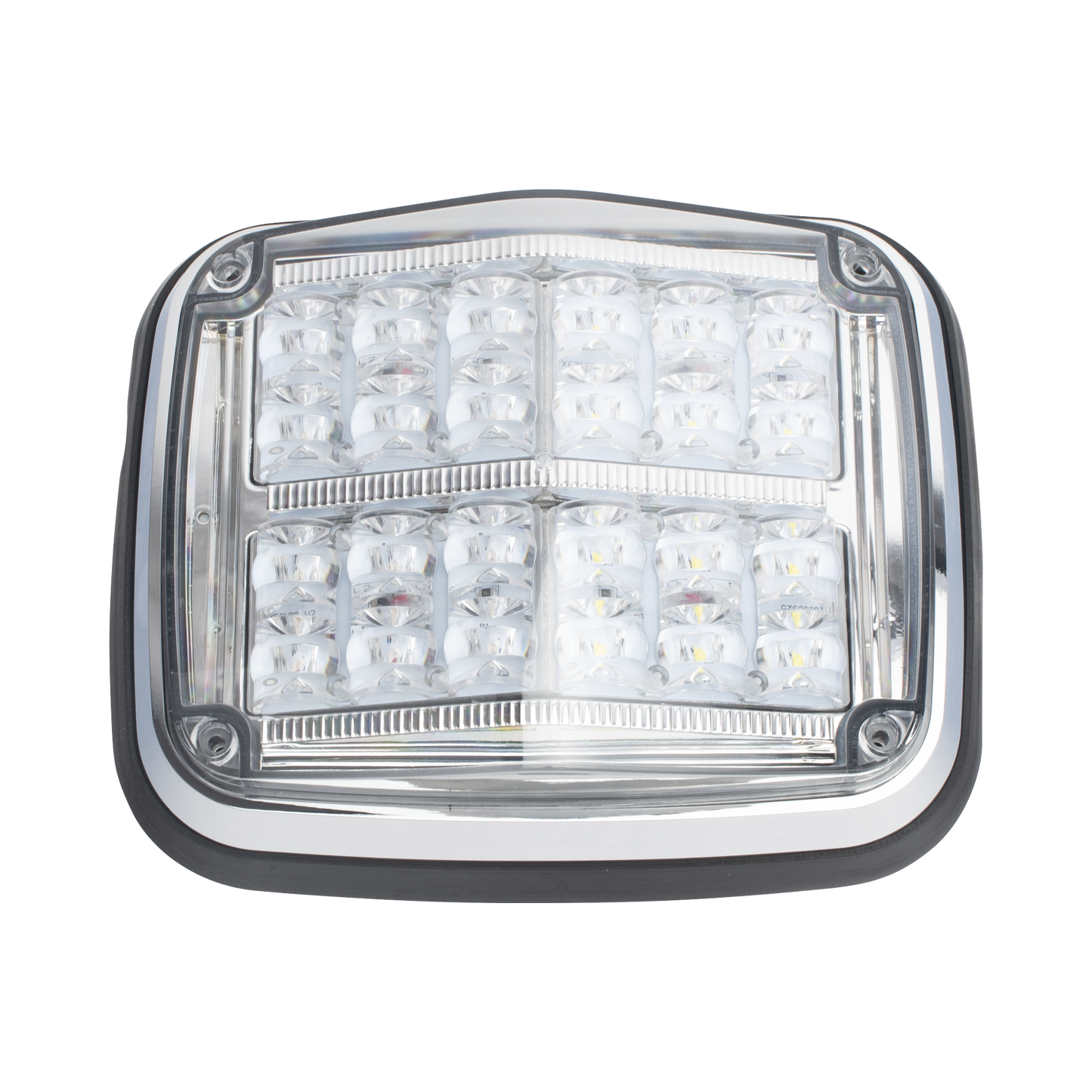 XT1895RW - Luz de advertencia de 8 X 6", Color Rojo / Claro, SAE, IP67, Ideal para Ambulancias
