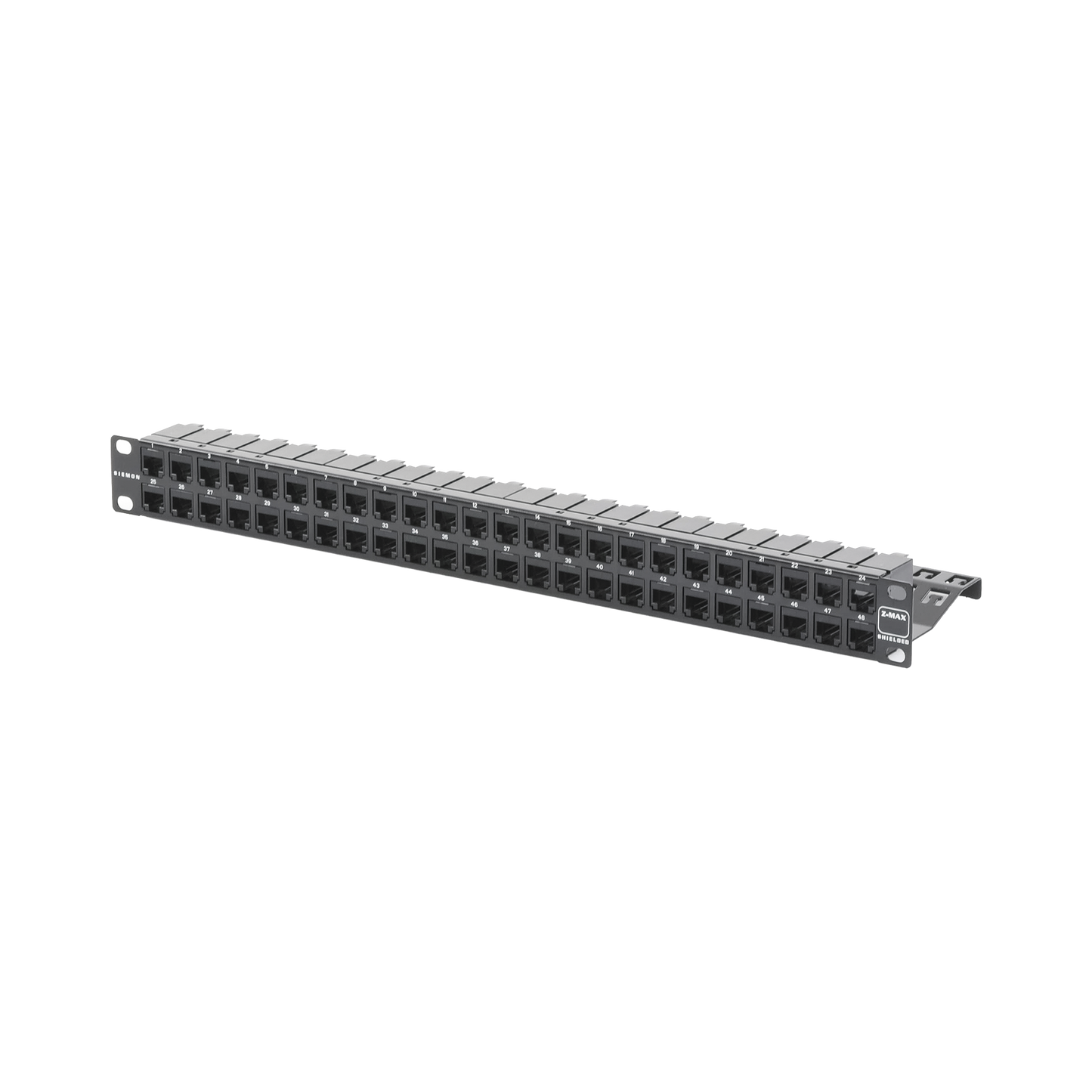 Z6AS-PNL-U48K - Patch Panel Z-Max de 48 Puertos, Blindado, Precargado con Jacks Categor�a 6A, Plano, 1UR