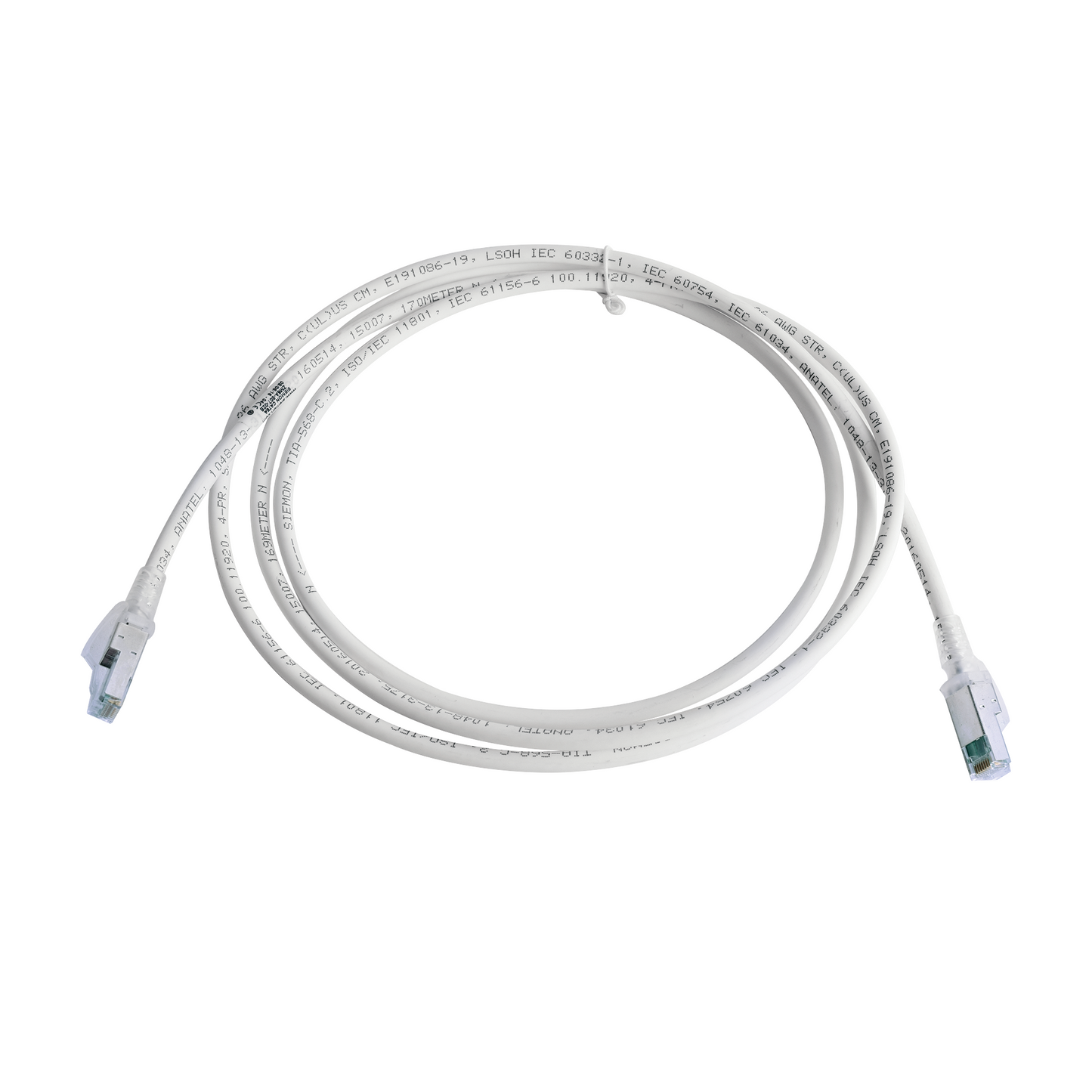 ZM6A-S07-02 - Patch Cord Z-MAX Cat6A S/FTP, CM/LS0H, 2.13 Metros (7 Pies), Color Blanco