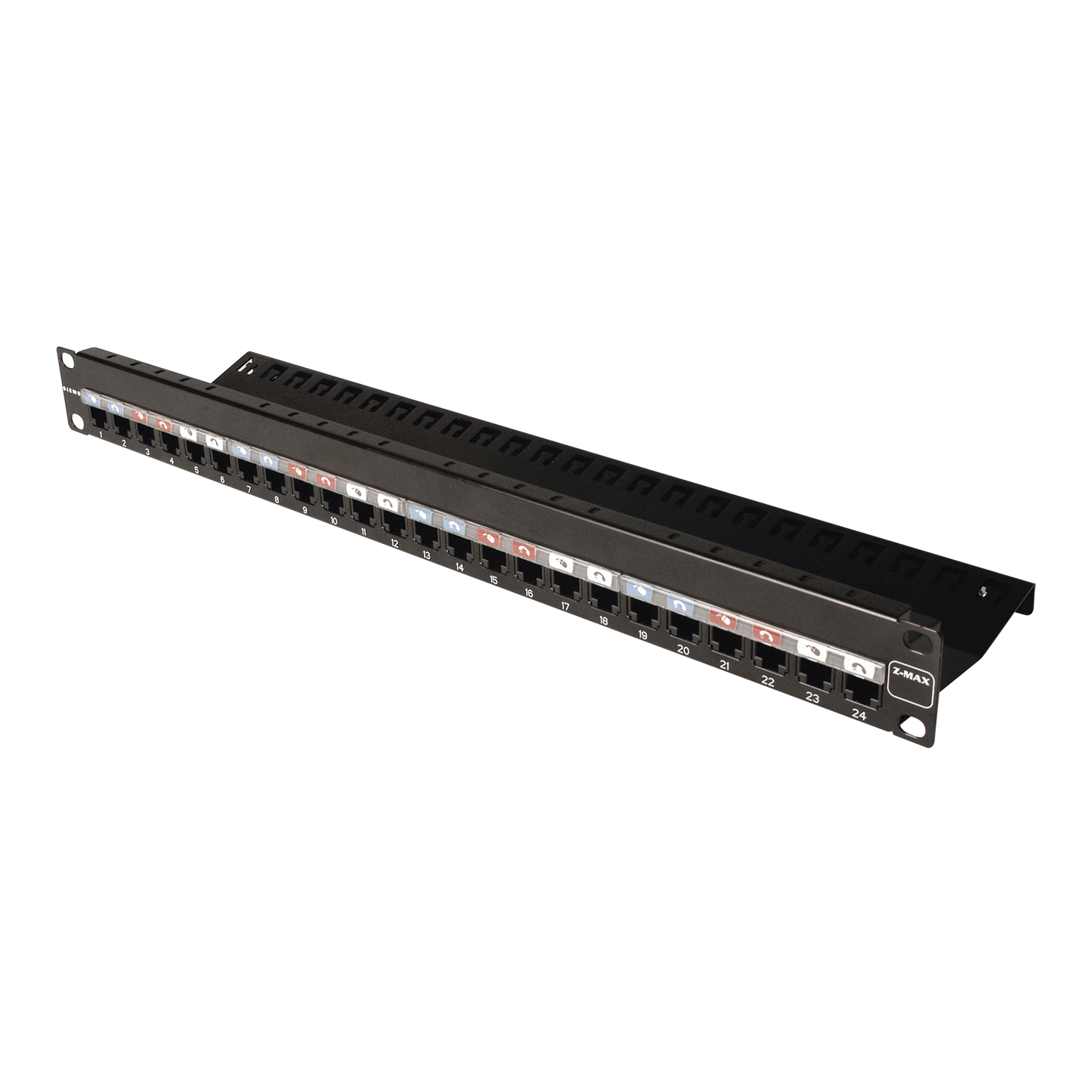 Z-PNL-24E - Patch Panel Z-Max, de 24 Puertos, Modular (Vac�o), Plano, 1UR