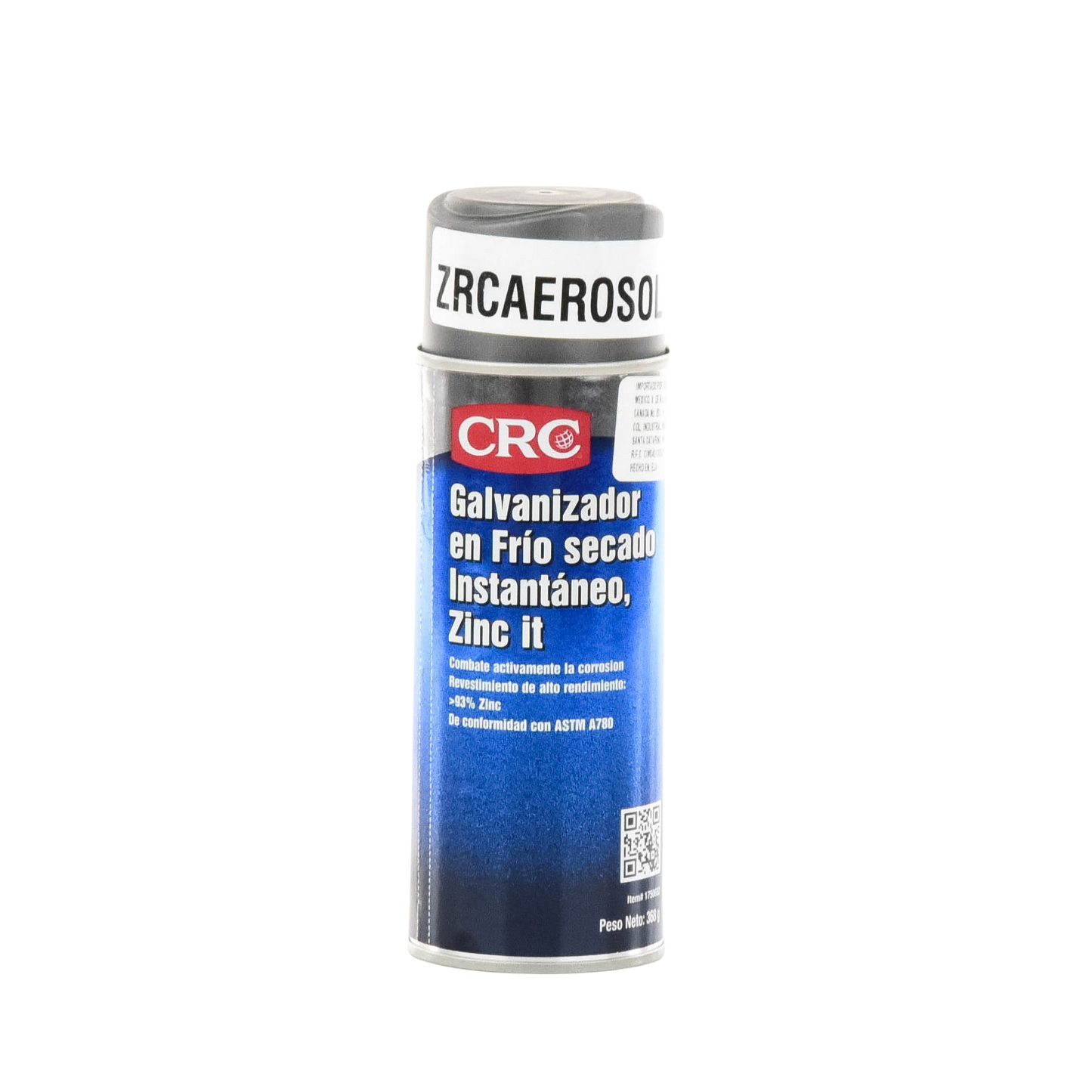 ZRC-AEROSOL - Compuesto Zinc en Aerosol para Retoque de Piezas Galvanizadas por Inmersión en Caliente (386 gr.).