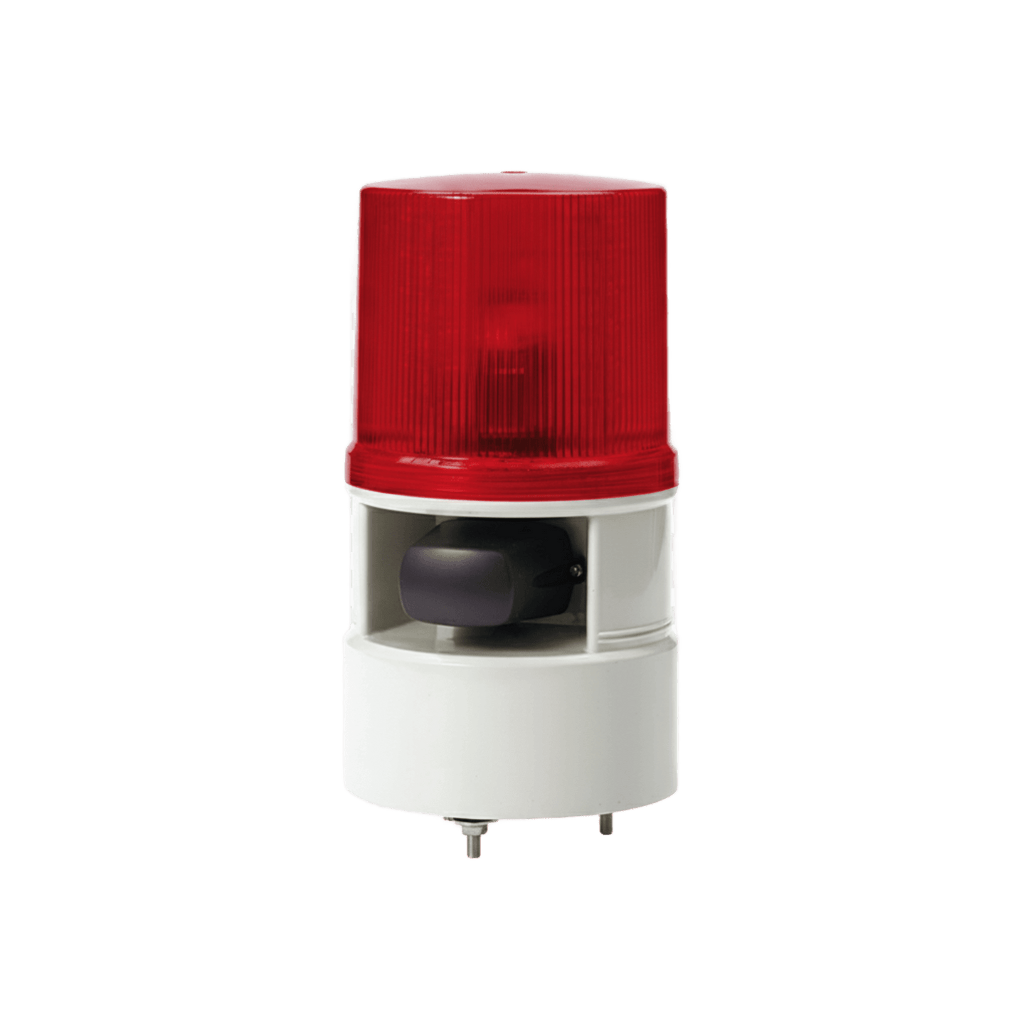 S125DML-WS-110220-R - Luces de advertencia color Rojo con sirena incorporada con 5 tonos máx. 105 dB en 110 VCA