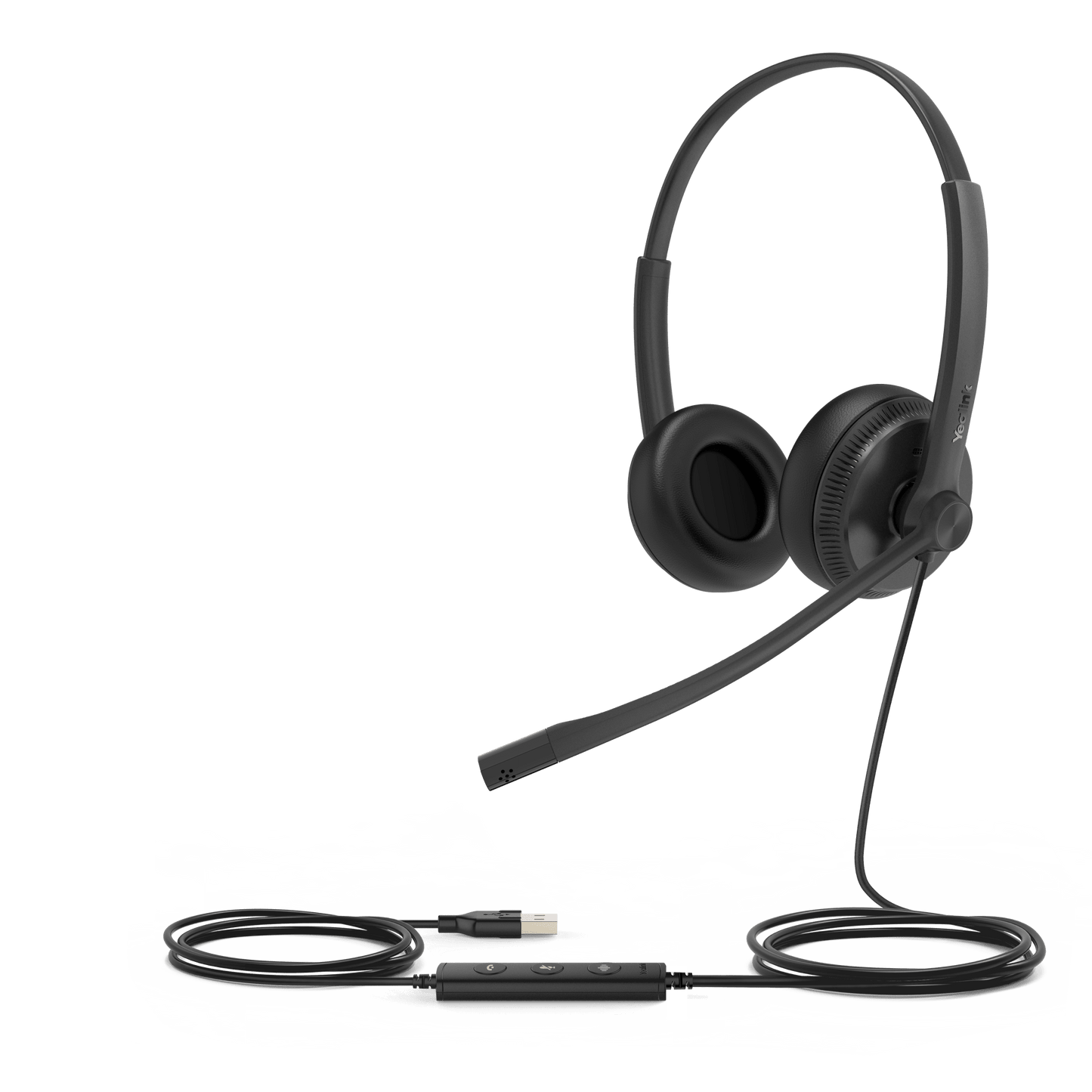 UH34-DUAL-UC - Diadema Alámbrica UH34 Dual de Yealink USB Compatible con Teléfonos IP y Computadoras.