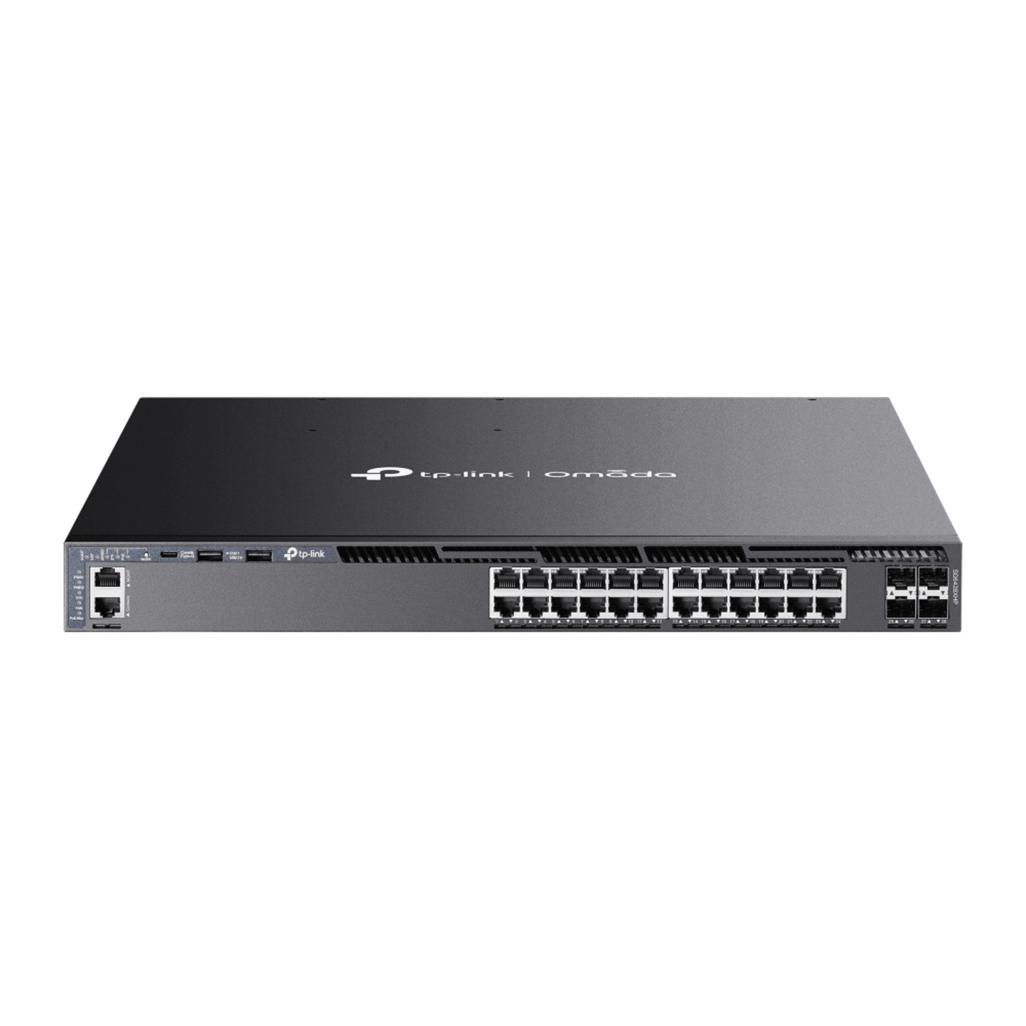 SG6428XHP - Switch Omada L3 SDN Administrable / 24 puertos PoE af/at Gigabit y 4 puertos SFP+ / Presupuesto PoE 720W / Funciones RIP, VRRP, Servidor DHCP / Administración centralizada OMADA / Fuente Redundante