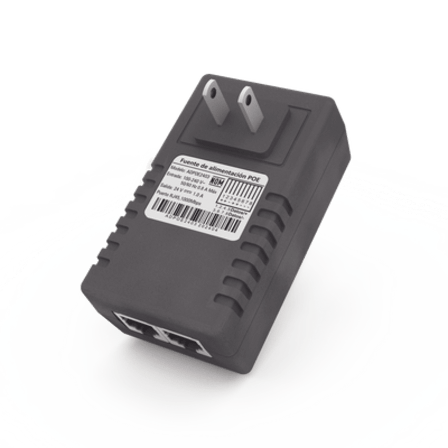 ADPOE4805 - Adaptador de pared / Inyector PoE / 48 Vcc / 0.5 A / Controlado por chip IC / Protección contra OV, OC, SC, UV/ Fácil de instalar