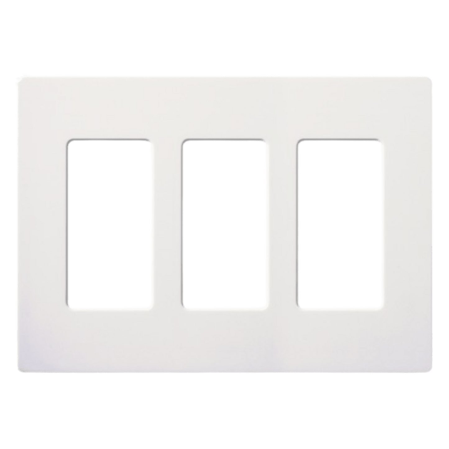 CW3WH - Tapa Color Blanco para interruptor o dimmer Lutron, 3 gang, limpio y moderno
