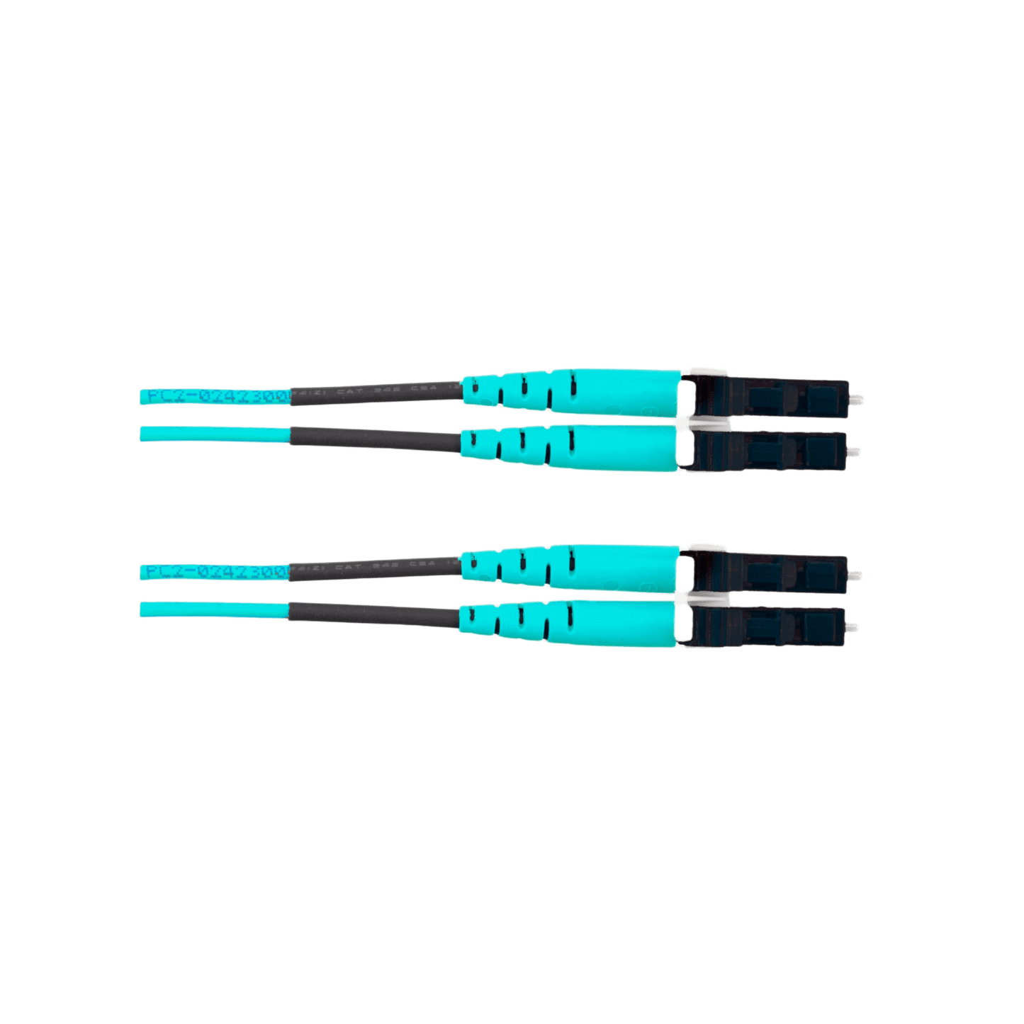 FZ2ERLNLNSNM040 - Jumper de Fibra �ptica Multimodo 50/125 OM4, LC-LC Duplex, OFNR (Riser), Color Aqua, 40 Metros (131.23 Pies)