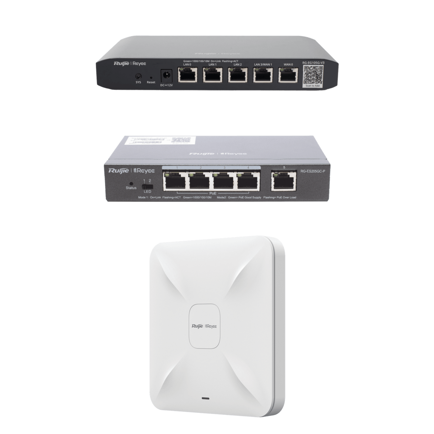 RG-DEMO-CCTV-W5 - Equipos Ruijie DEMO Ideal para Probar Integraciones de Redes y WiFi 5 con CCTV
