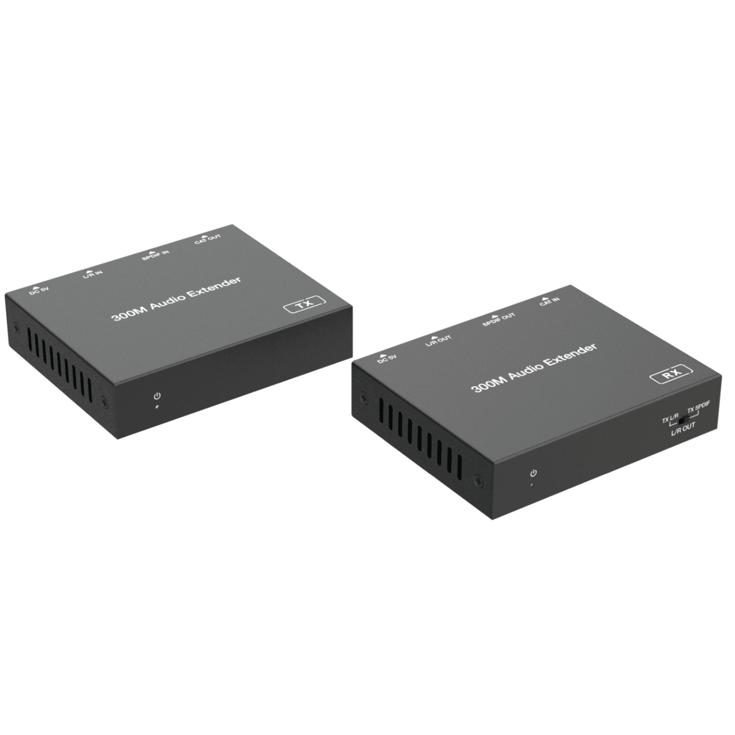 EPC-EDA300S - Extensor de Audio | Digital Óptico y Analógico | Transmisión hasta 300 m | Soporte 48/96/192 kHz | Selección de salida en receptor | Función POC bidireccional | Plug-and-Play | Ideal para HDTV, AVR y sistemas multizona