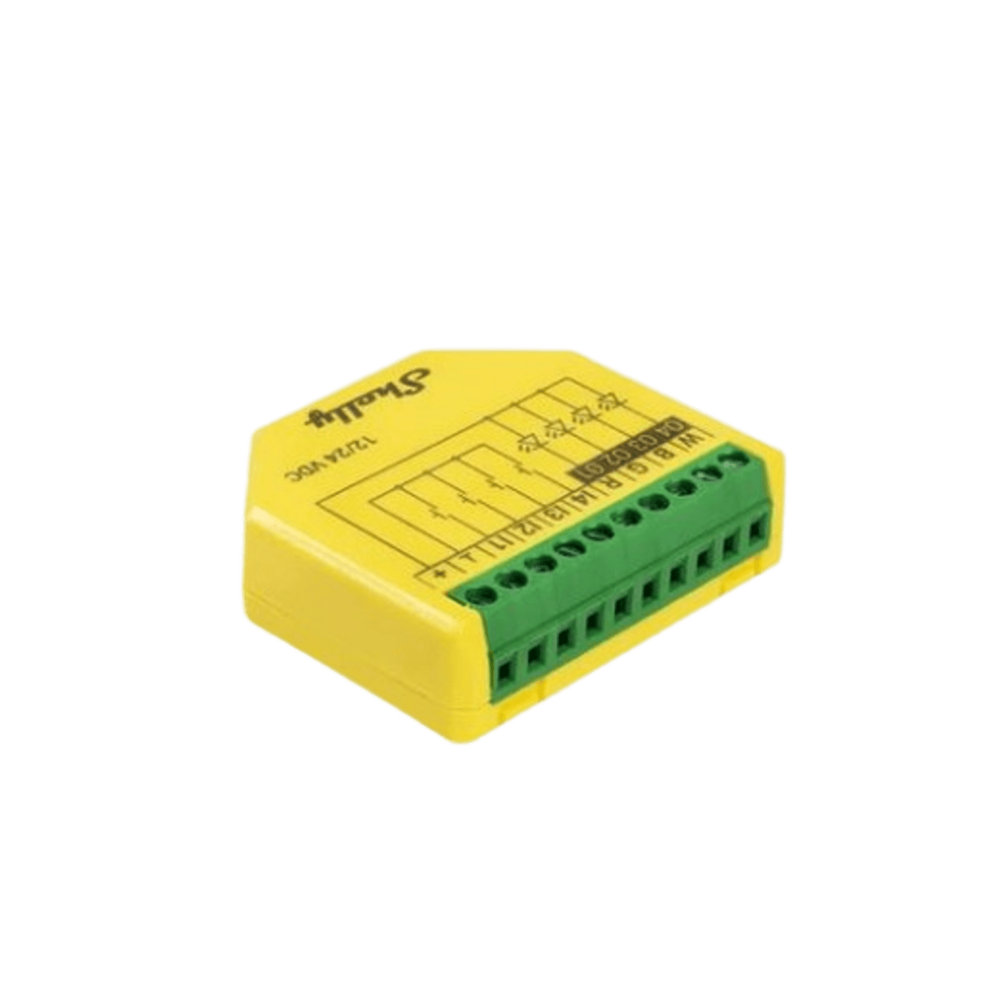 SHELLYPLUSRGBWPM - Controlador inteligente inalámbrico WIFI para tiras LED RGB, RGBW/ Nube P2P / Medición de consumo/ Soporta Google y Alexa / 12A
