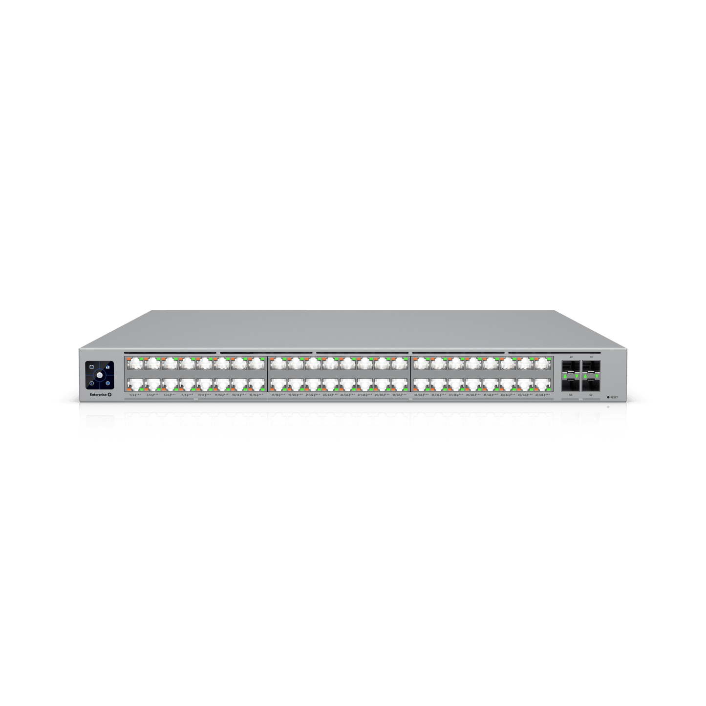 ECS-48-POE - Enterprise Campus 48 PoE, Switch Empresarial Etherlighting™ PoE+++ Capa 3 de 48 Puertos (32 x 10 GbE y 16 x 2.5 GbE) y 4 Puertos SFP28 de 25 G de Alta Disponibilidad