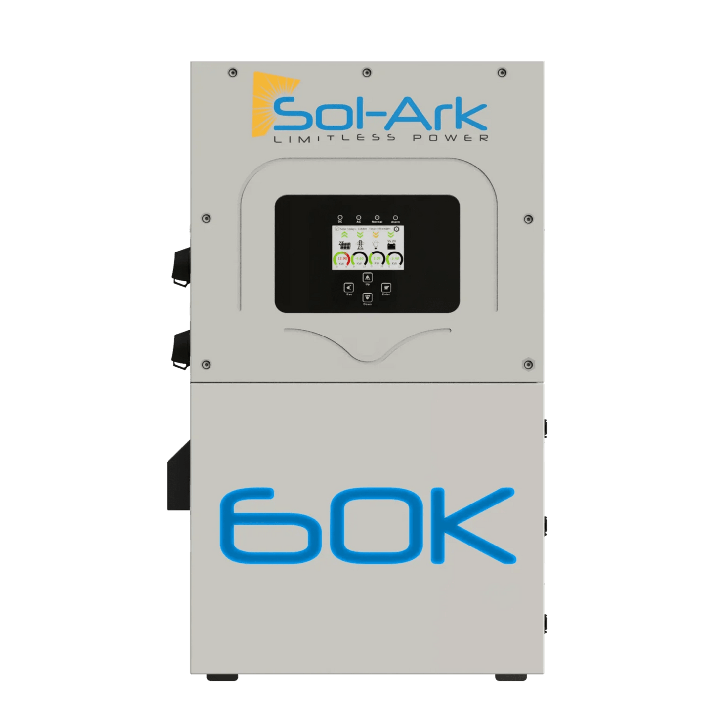 60K3PN480V - Inversor Hibrido Interactivo SOL-ARK, 60 Kw, 480 Vcc, 3 fases. , WIFI incluido, IP65, Entrada de Baterías a 160-800 Vcc