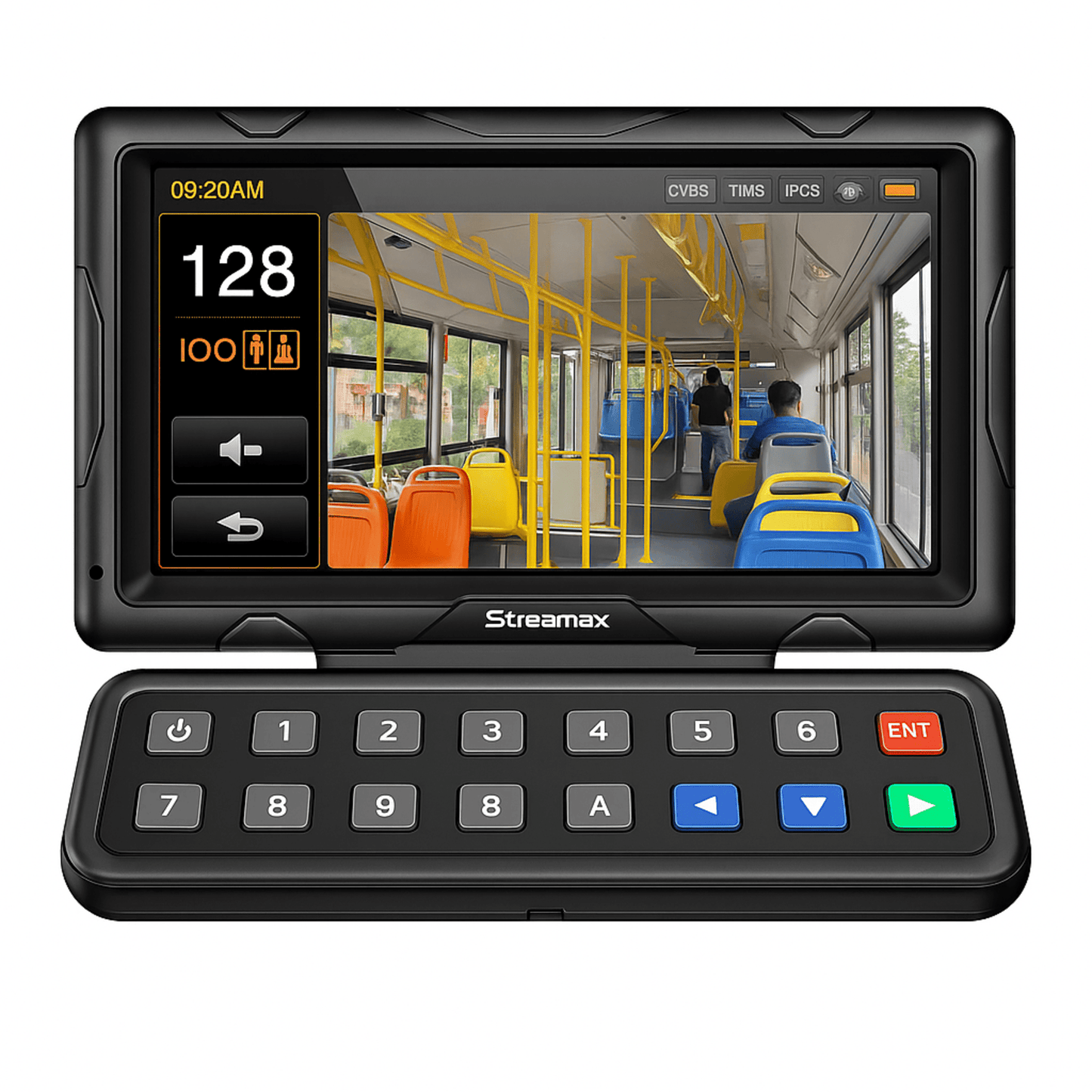 XMRCP5 - Panel de control dáctilar multifuncional con monitor de 7" para MDVR móvil Streamax