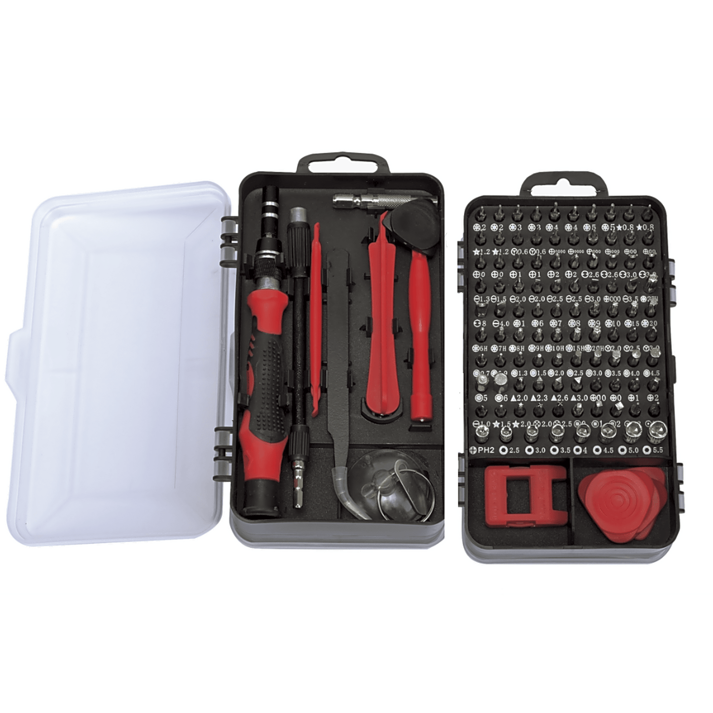 PST-H020-04 - Juego de Reparación de Pantallas o Dispositivos Electrónicos de Uso Fino con 115 piezas con Estuche de Almacenaje.