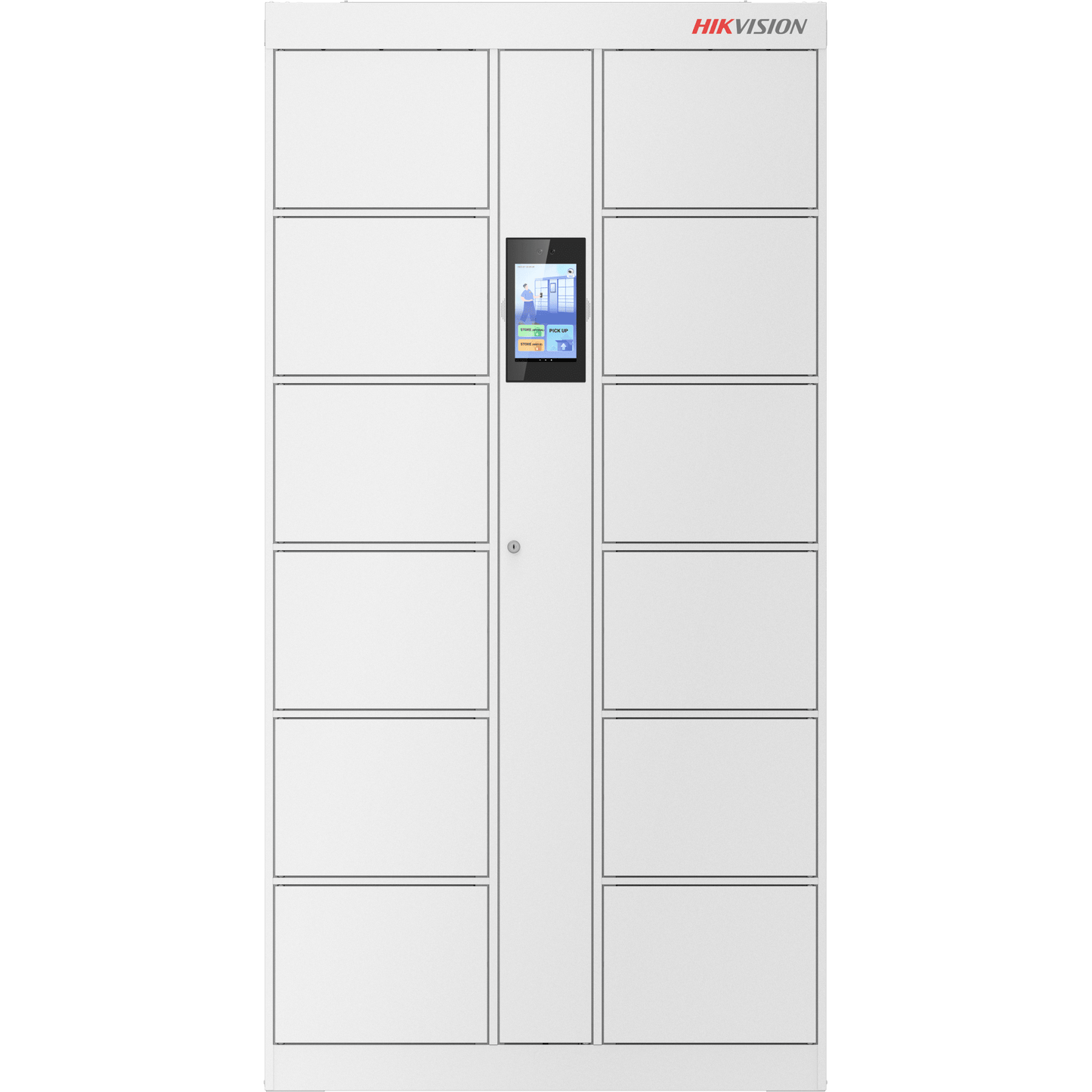 DS-KLM28-12 - Locker Inteligente de 12 Espacios con Reconocimiento Facial Incluido de 8" / MAESTRO / Uso para Visitantes y/o Empleados / Fácil Uso y Puesta en Marcha