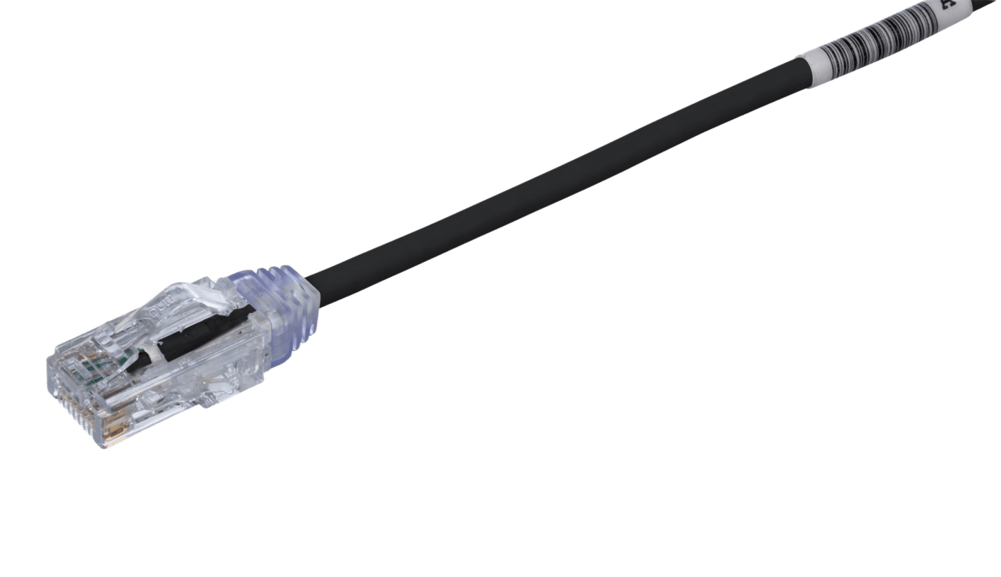 UTP28SP55BL - Cable de Parcheo TX6, UTP Cat6, Di�metro Reducido (28AWG), Color Negro, 16.76 Metros (55 Pies)
