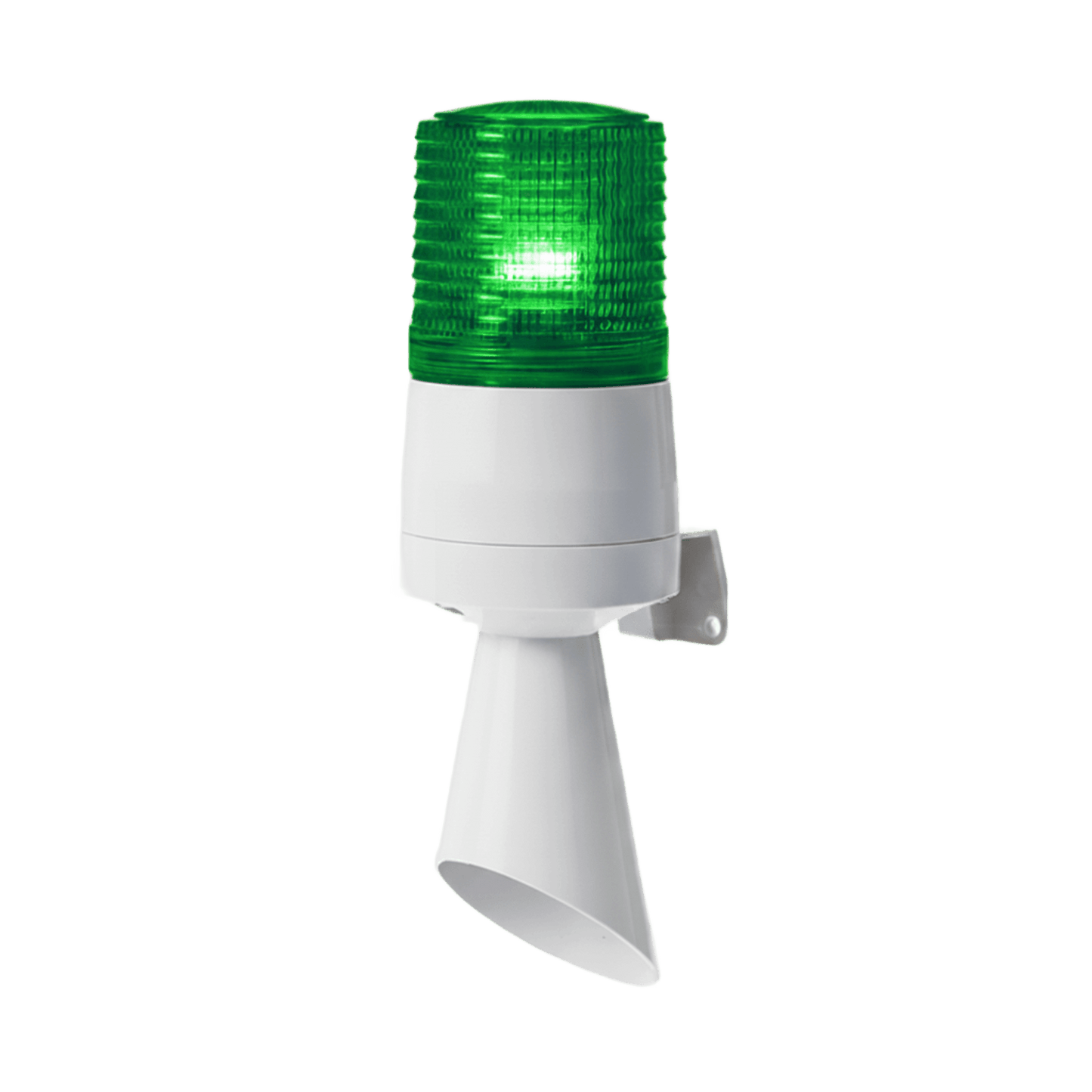 S60ADL-110-G - Luz LED con patrones de destello fijo y destellante con buzzer incorporado de alto volumen Máx. 95 dB color Verde 110 VCA