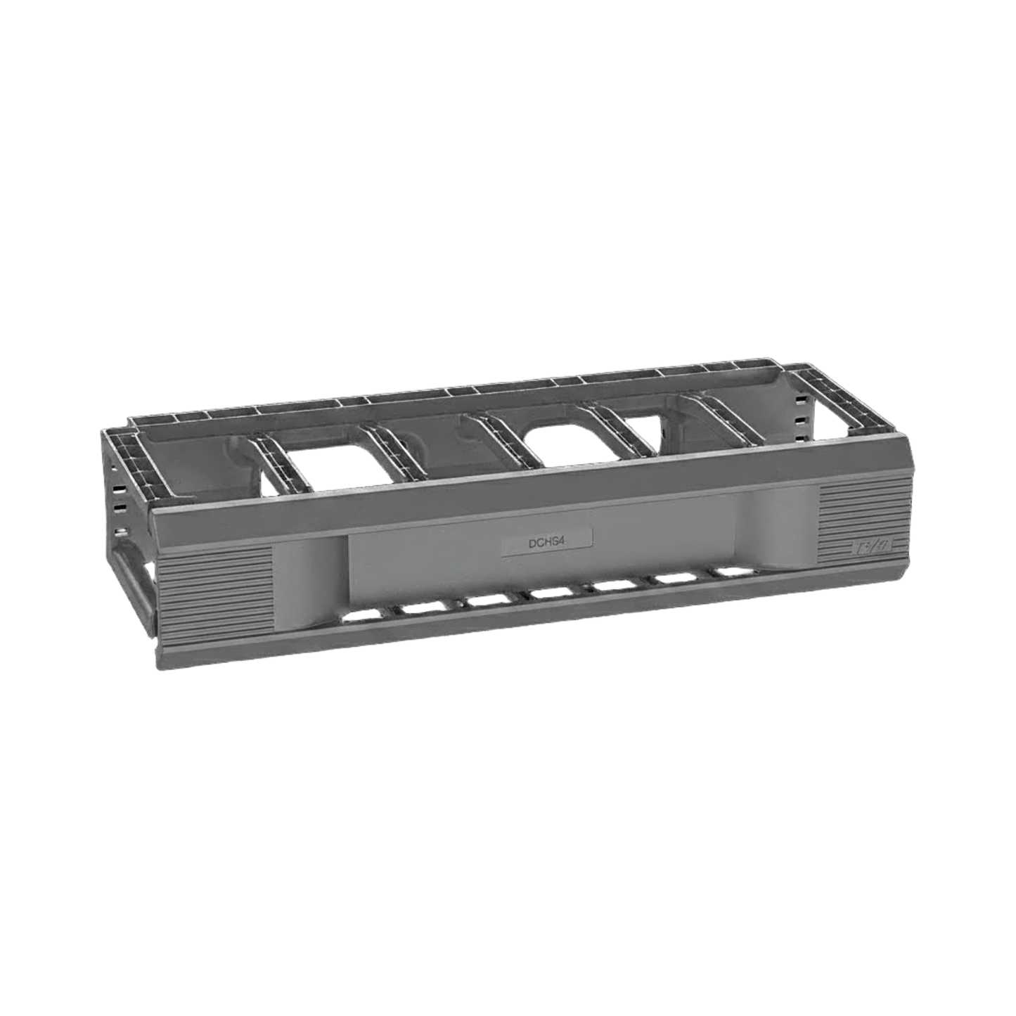 DCHS1 - Organizador de Cable Horizontal 1U, Un Solo Lado, 19 Pulgadas, Material Compuesto Negro, Postes de Alta Resistencia, Puntas de Flecha, Montaje Sin Herramientas, Compatible Cat 5e/6/6A, Capacidad Máxima 66 Cables, Cubierta con Bisagra Desmontable