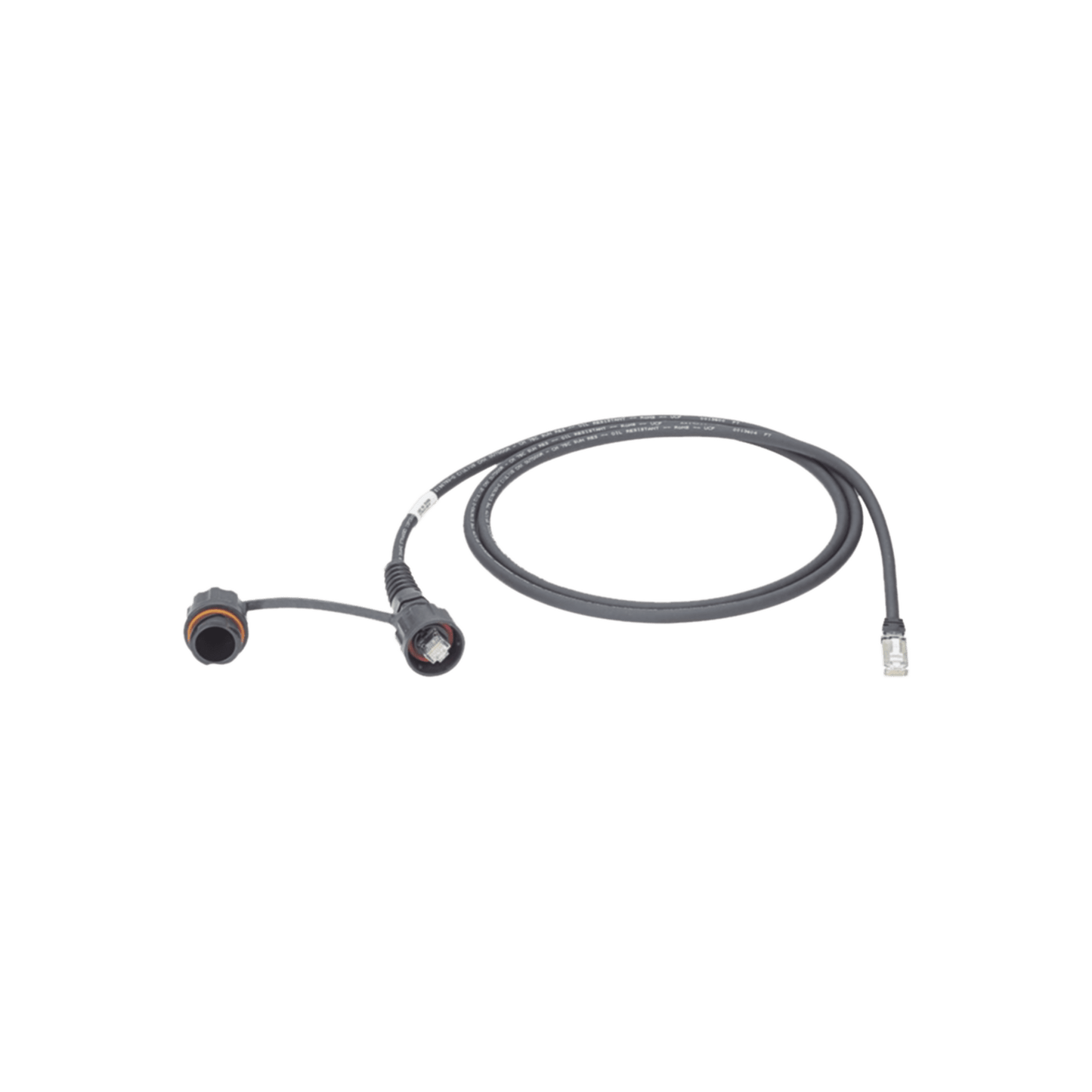 ISTP6X2MBLR - Patch Cord Cat6A IndustrialNet, Blindado S/FTP, Con Plug Industrial y Tapa en Un Extremo, 2 Metros (6.56 Pies)