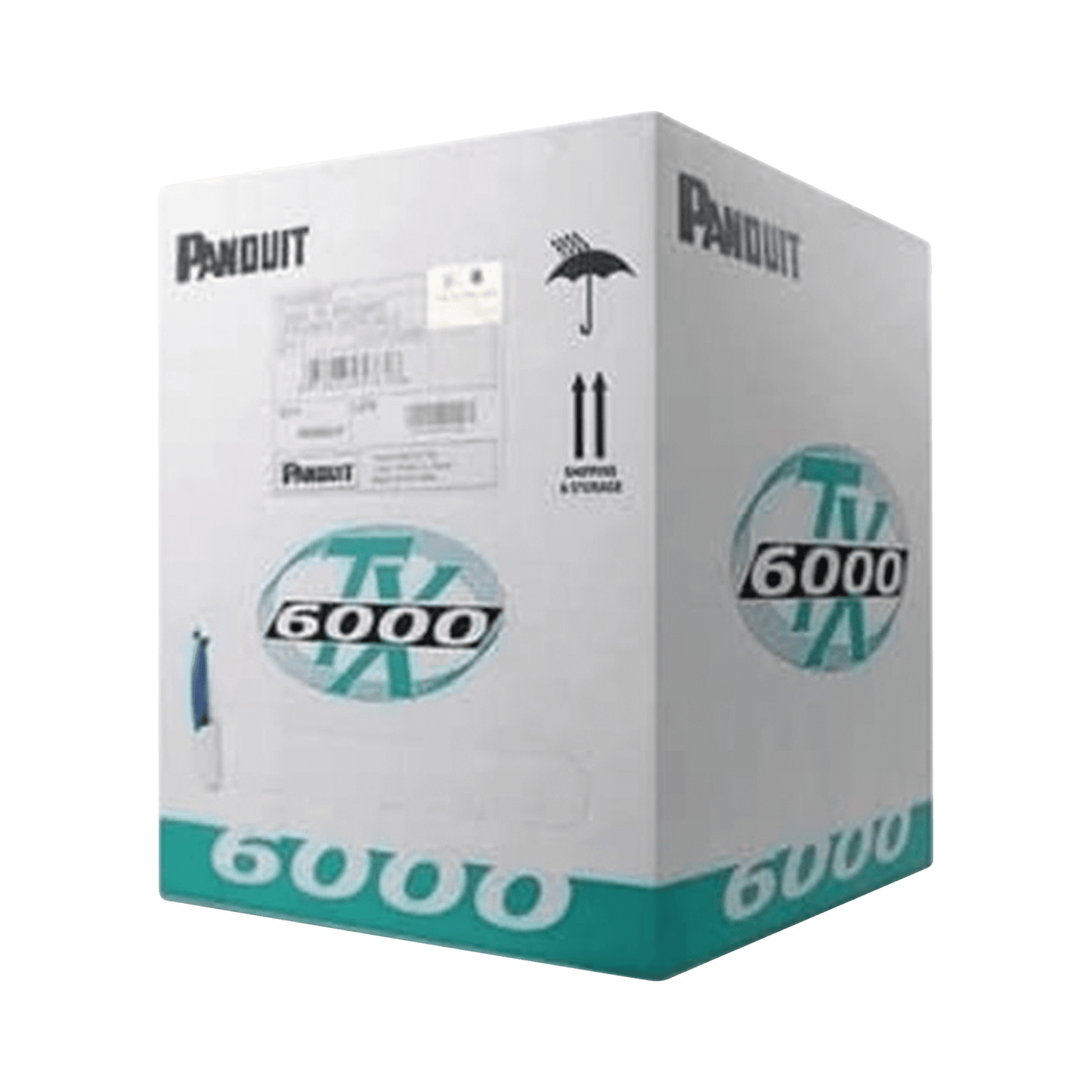 PUL6004WH-ME - Bobina de Cable UTP 305 Metros (1000 Pies) de Cobre, TX6000™ PanNet, Reelex, Blanco, Categoría 6 Mejorado (23 AWG), LSZH (Bajo Humo, Cero Halógenos), de 4 Pares