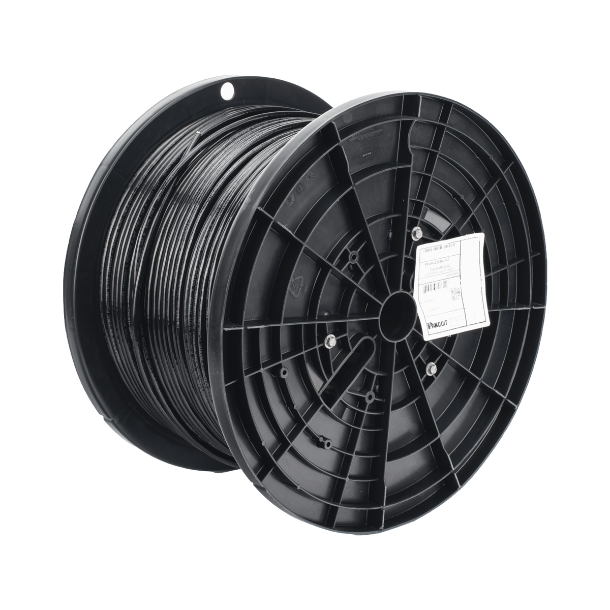 PUO6C2204BL-GZ - Bobina de Cable UTP de 4 Pares OSP (Planta Externa), Cat6 de Rango Extendido, 22 AWG, Color Negro, 305 Metros (1000 Pies).