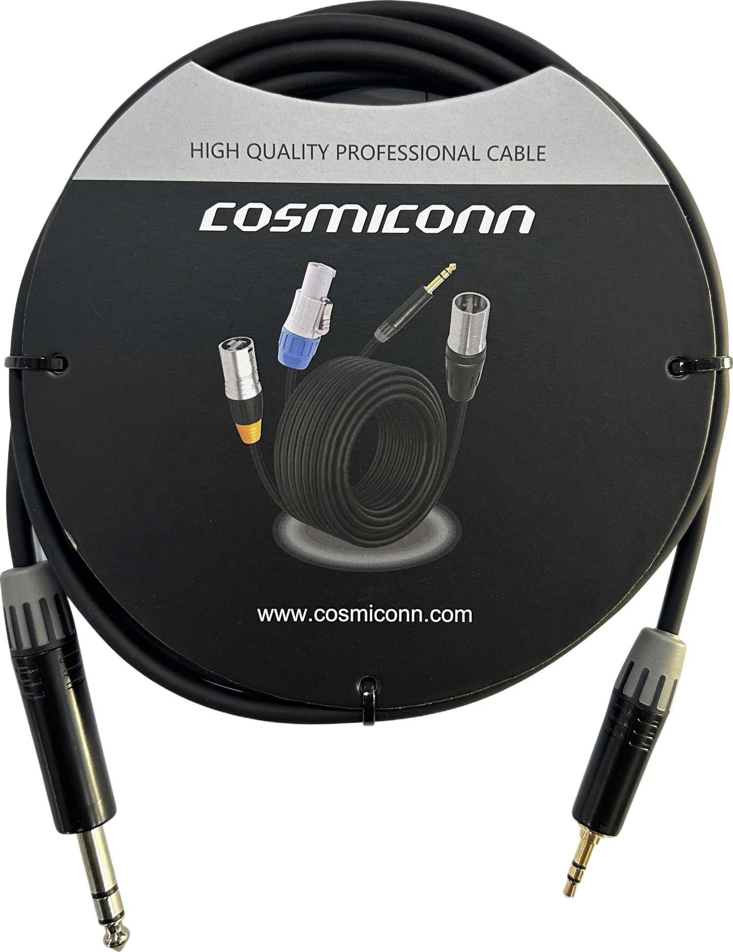 CMC220ASTPPS3BG1 - Cable 6.35mm a 3.5mm, conectores color negro MP3X-B - MTP3C-BG, length 3m