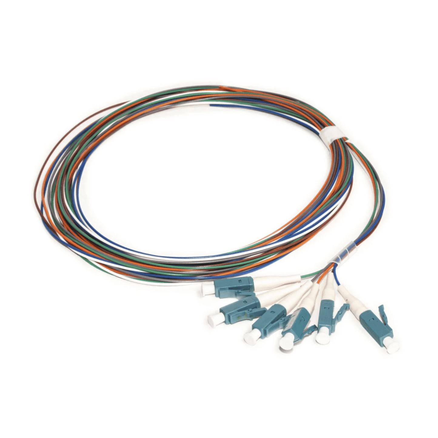 FX6BN1NNNSZM001 - Kit de 6 Pigtails con Conector LC, Multimodo 50/125 OM3, 900um, de 1 Metro (3.28 Pies)