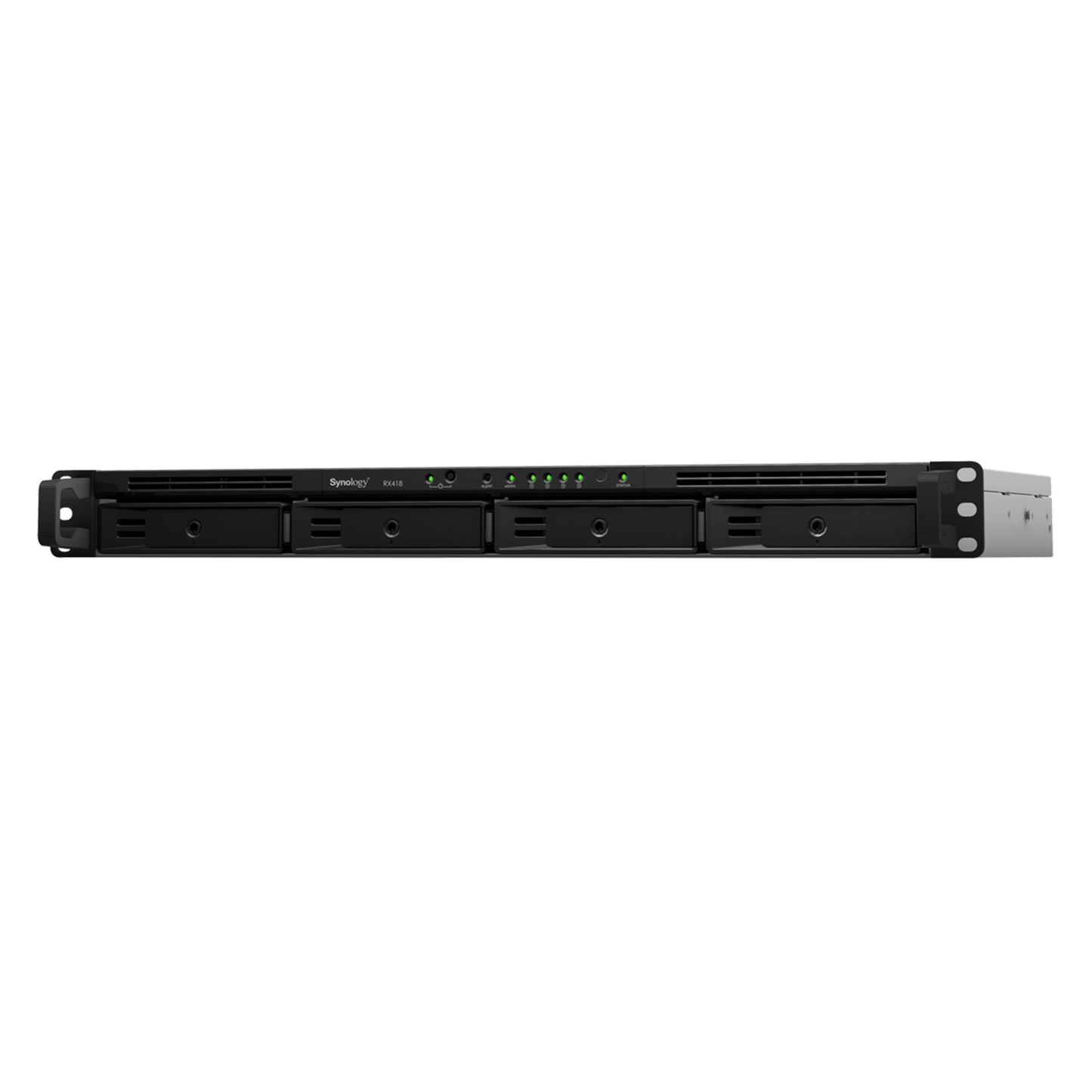 RX-418 - Unidad de Expansión Synology RX418 | 4 Bahías SATA HDD/SSD 3.5" y 2.5" | eSATA | Profundidad 30 cm | Compatible con RackStation 1U | Administración DSM.