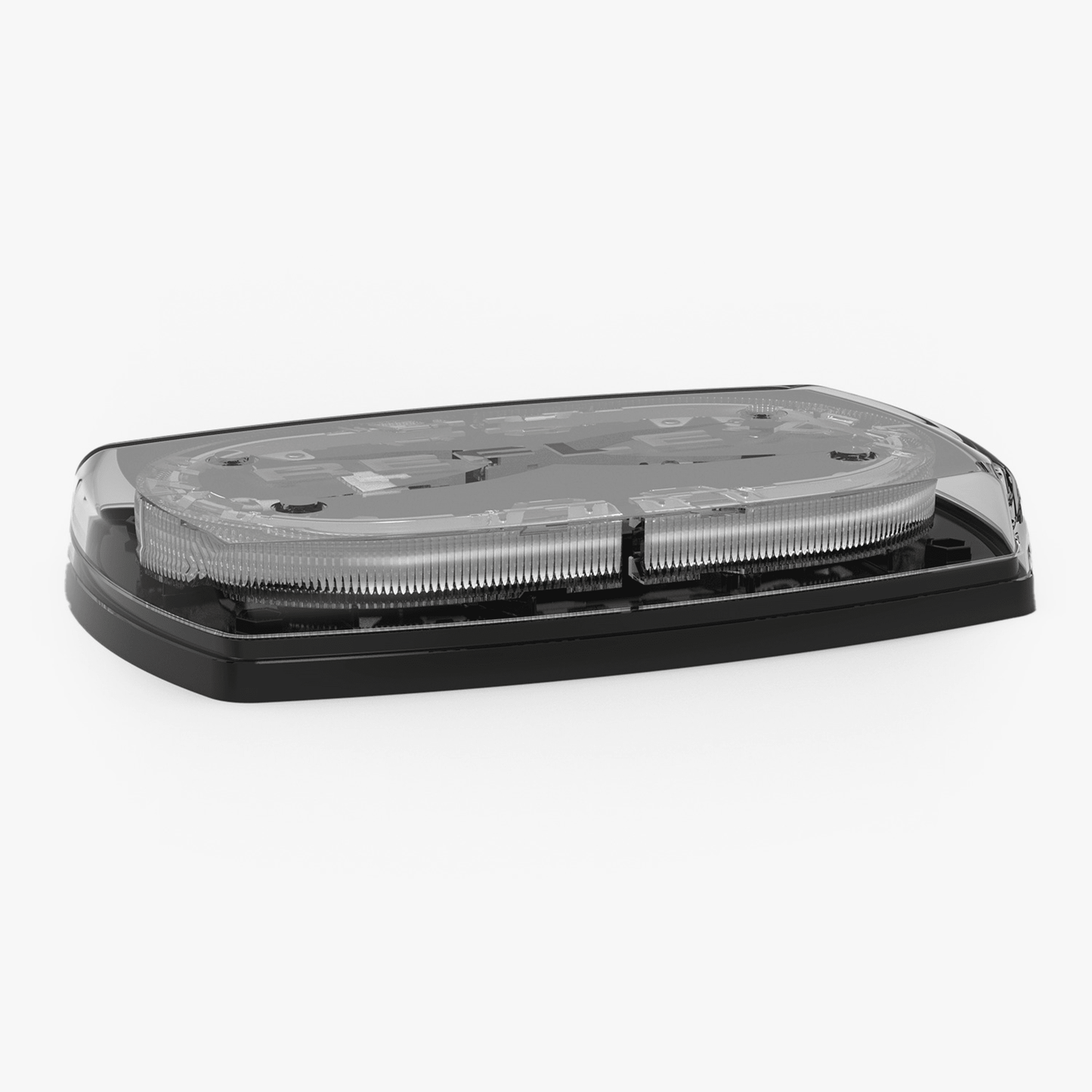 5540CAC - Mini torreta de 48 LED 10" Ámbar/Claro, Lente Transparente, Cableado