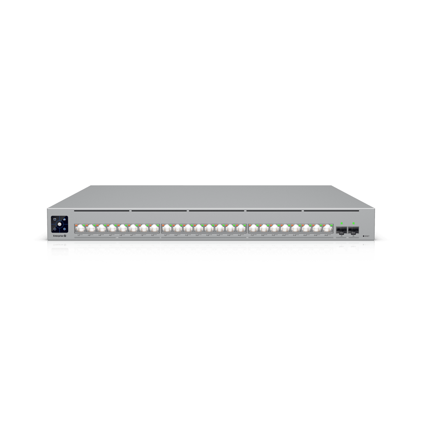 ECS-24-POE - Enterprise Campus 24 PoE, Switch Empresarial Etherlighting™ PoE+++ Capa 3 de 24 Puertos (16 x 10 GbE y 8 x 2.5 GbE) y 2 Puertos SFP28 de 25 G de Alta Disponibilidad